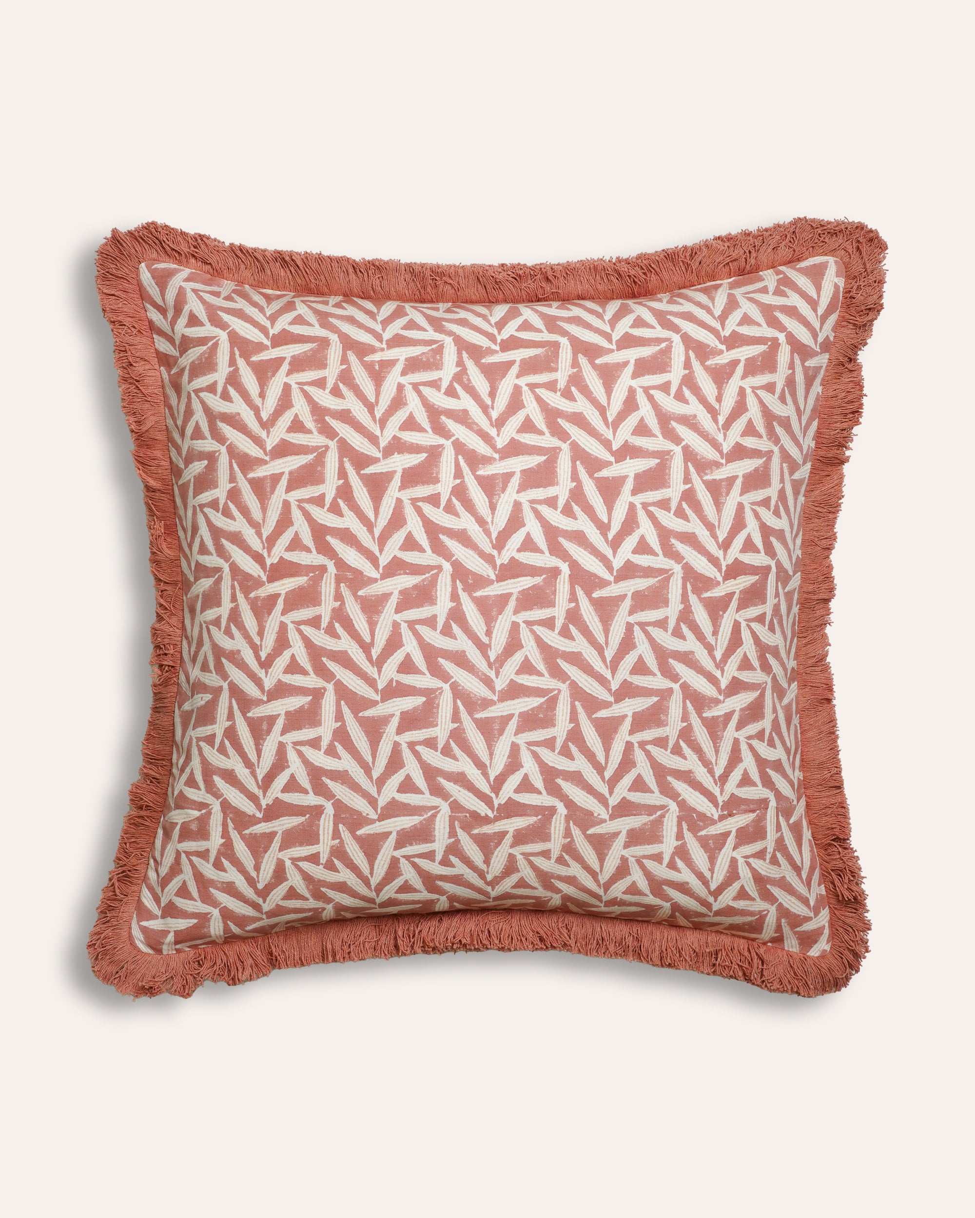 Bamboo Square Cushion - Russet Red