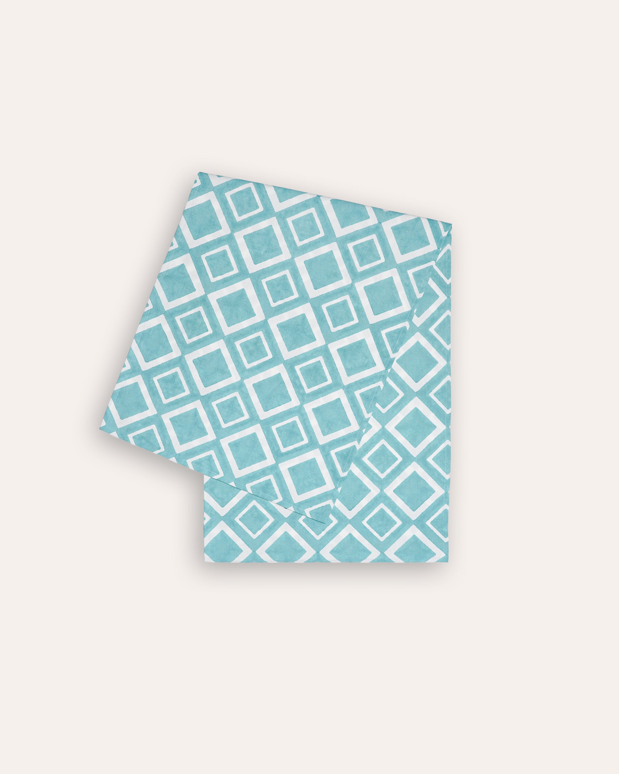 Aakaar Rhombus Table Runner - Blue