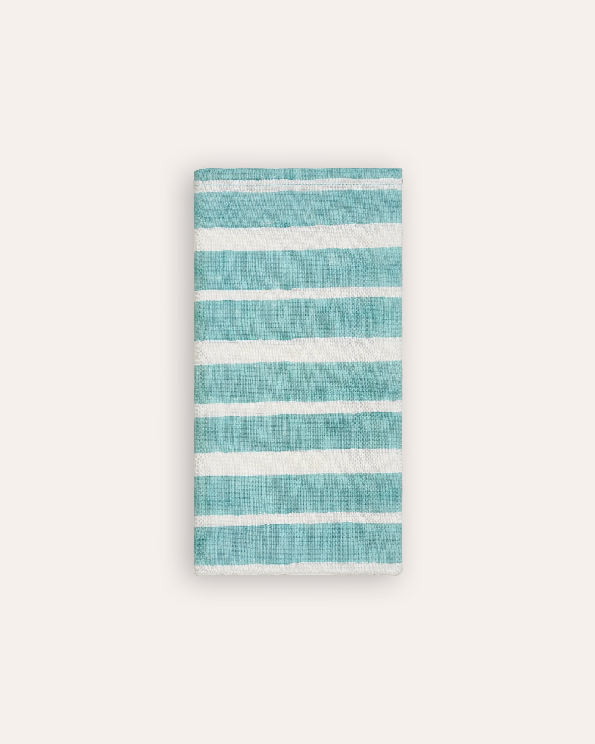 Set of 4 Aakaar Stripe Cotton/Linen Napkins - Blue