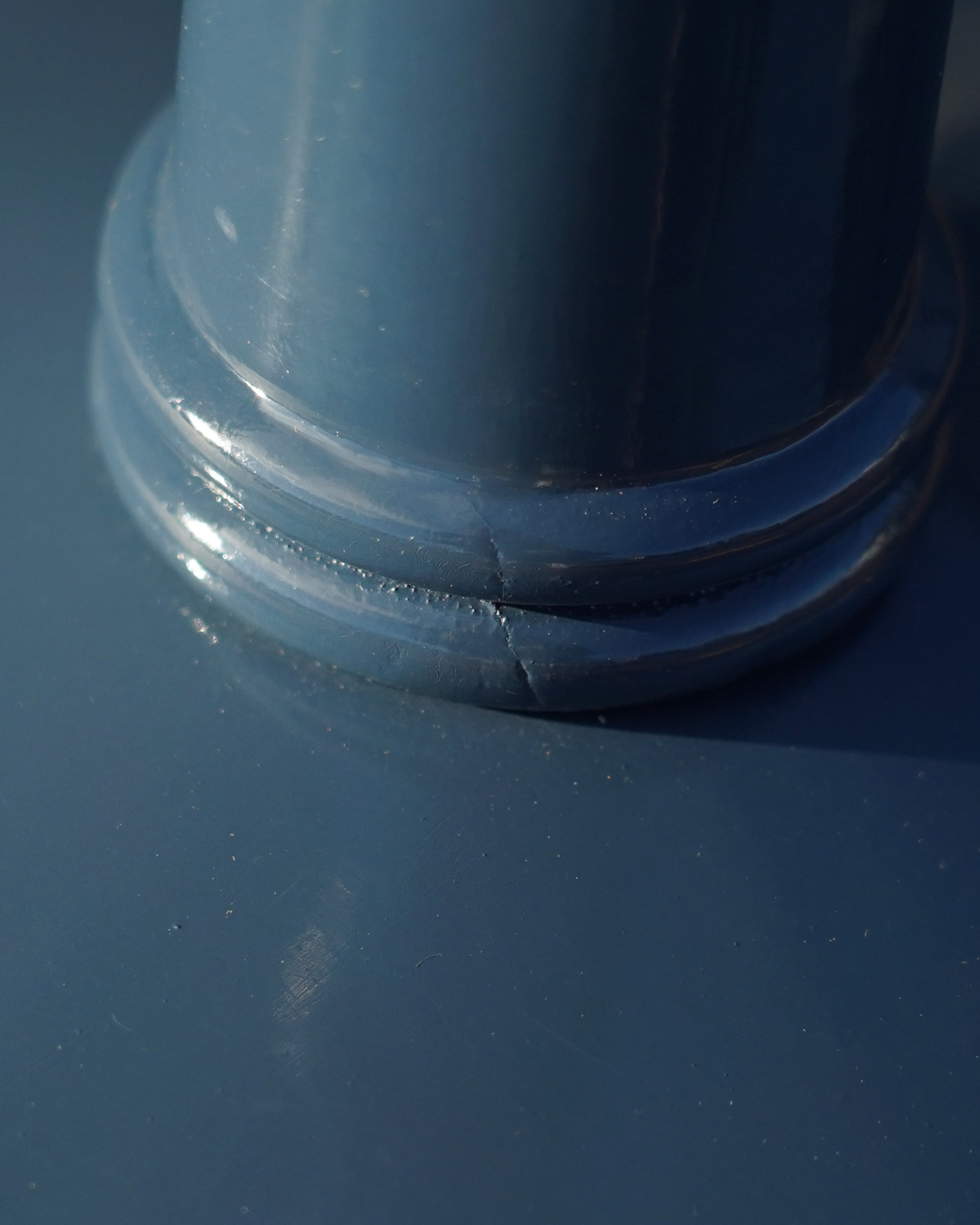 Wooden Column Floor Lamp - Blue (Seconds)