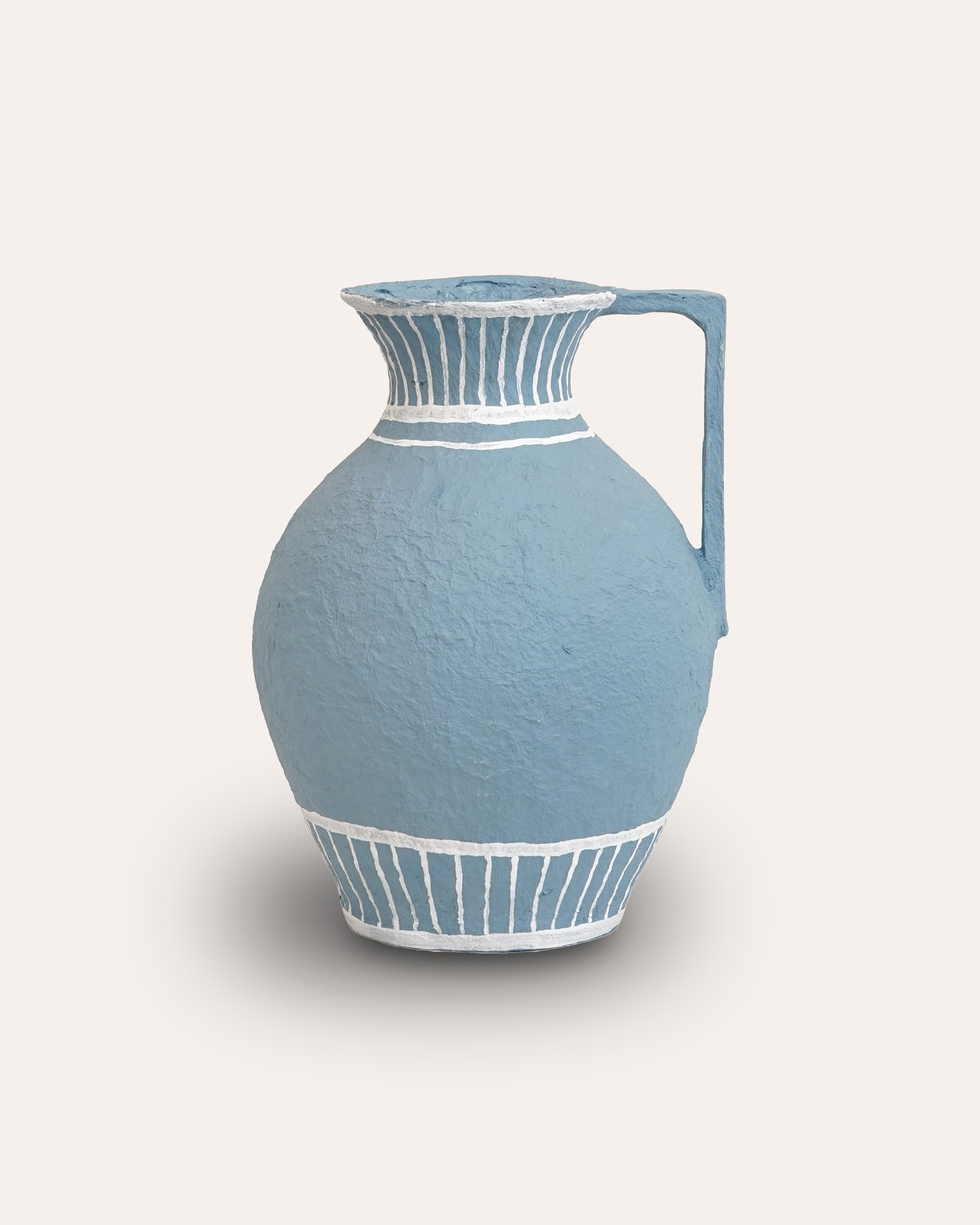 Pentola Cotton Maché Vase - Large Blue