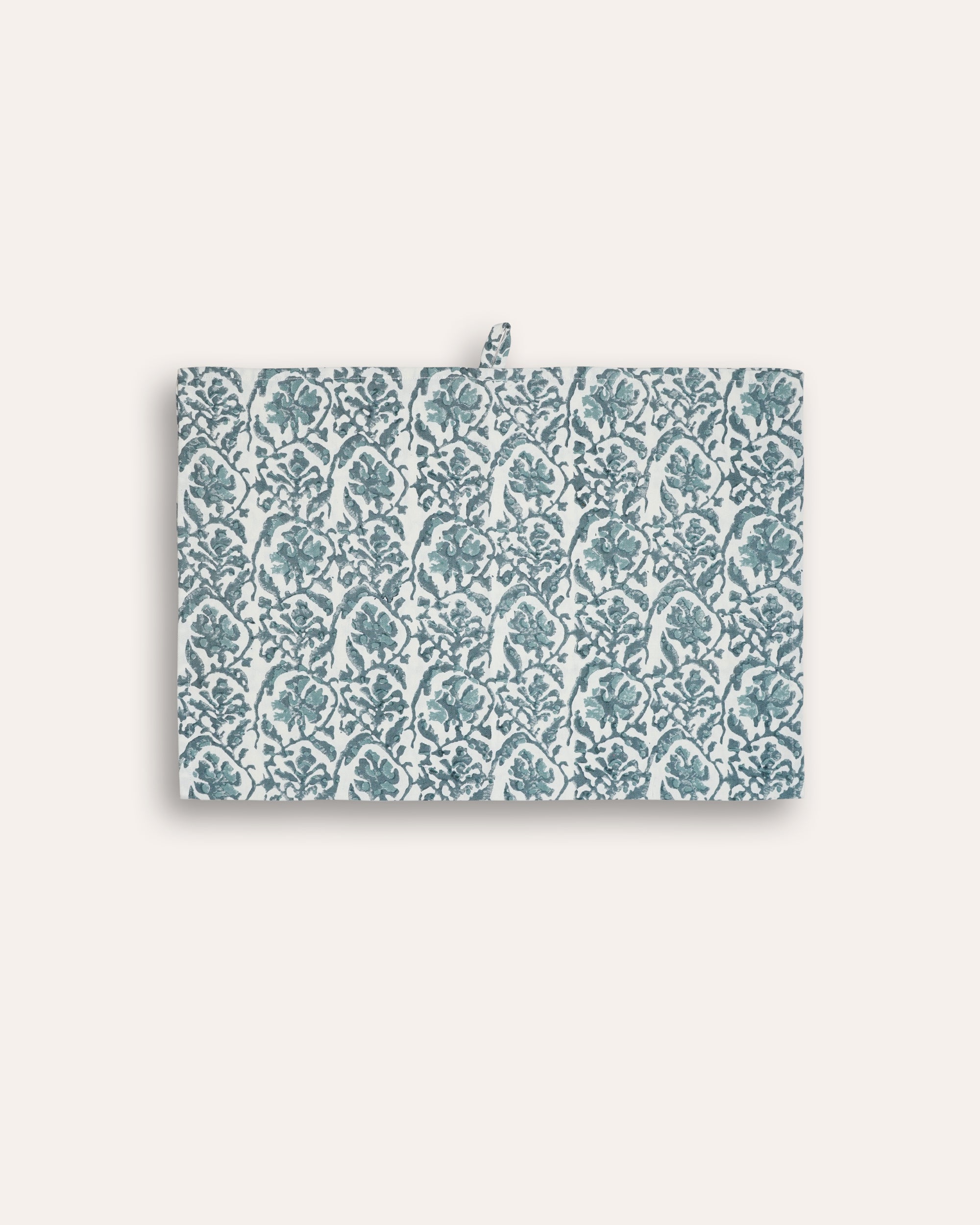 Floral Print Tea Towel - Blue