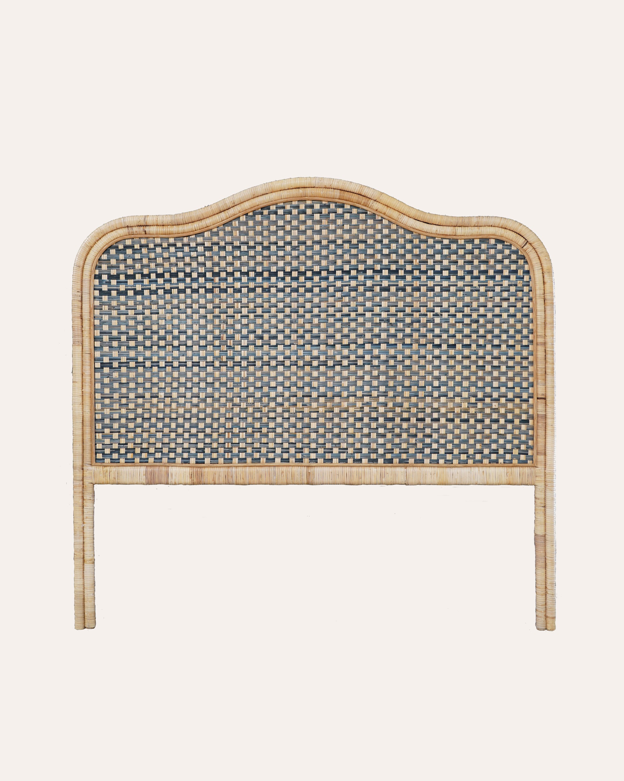 King Rattan Headboard - Blue