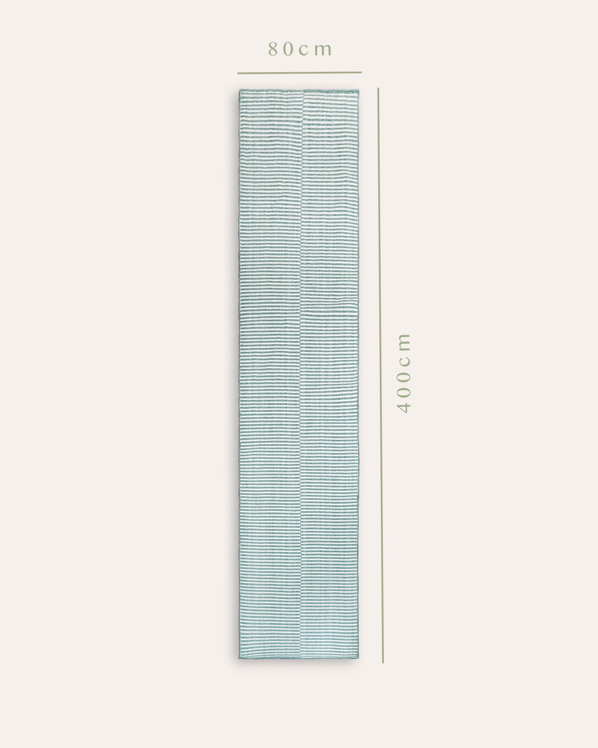 Striped Panel Wool Runner - Blue