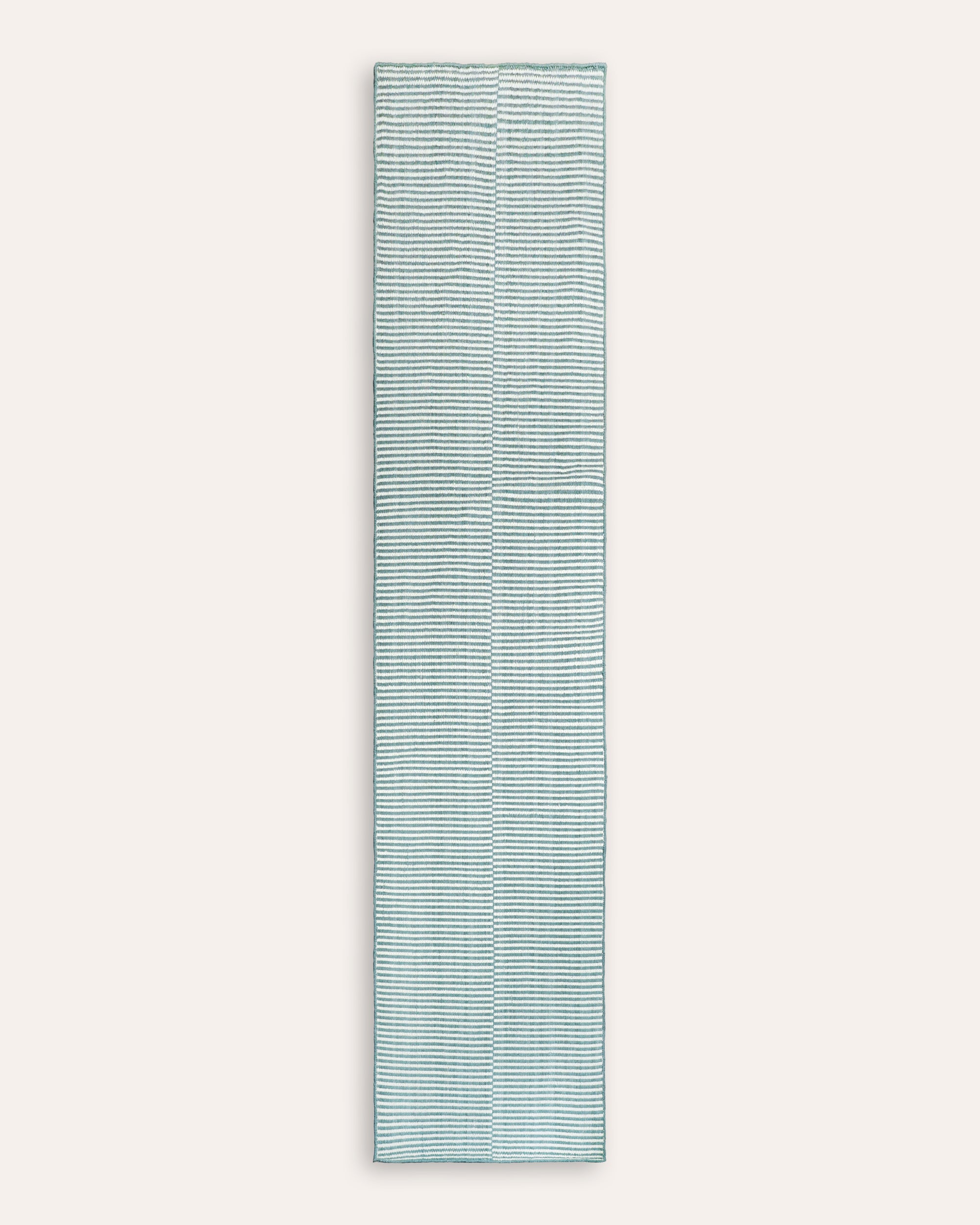 Striped Panel Wool Runner - Blue