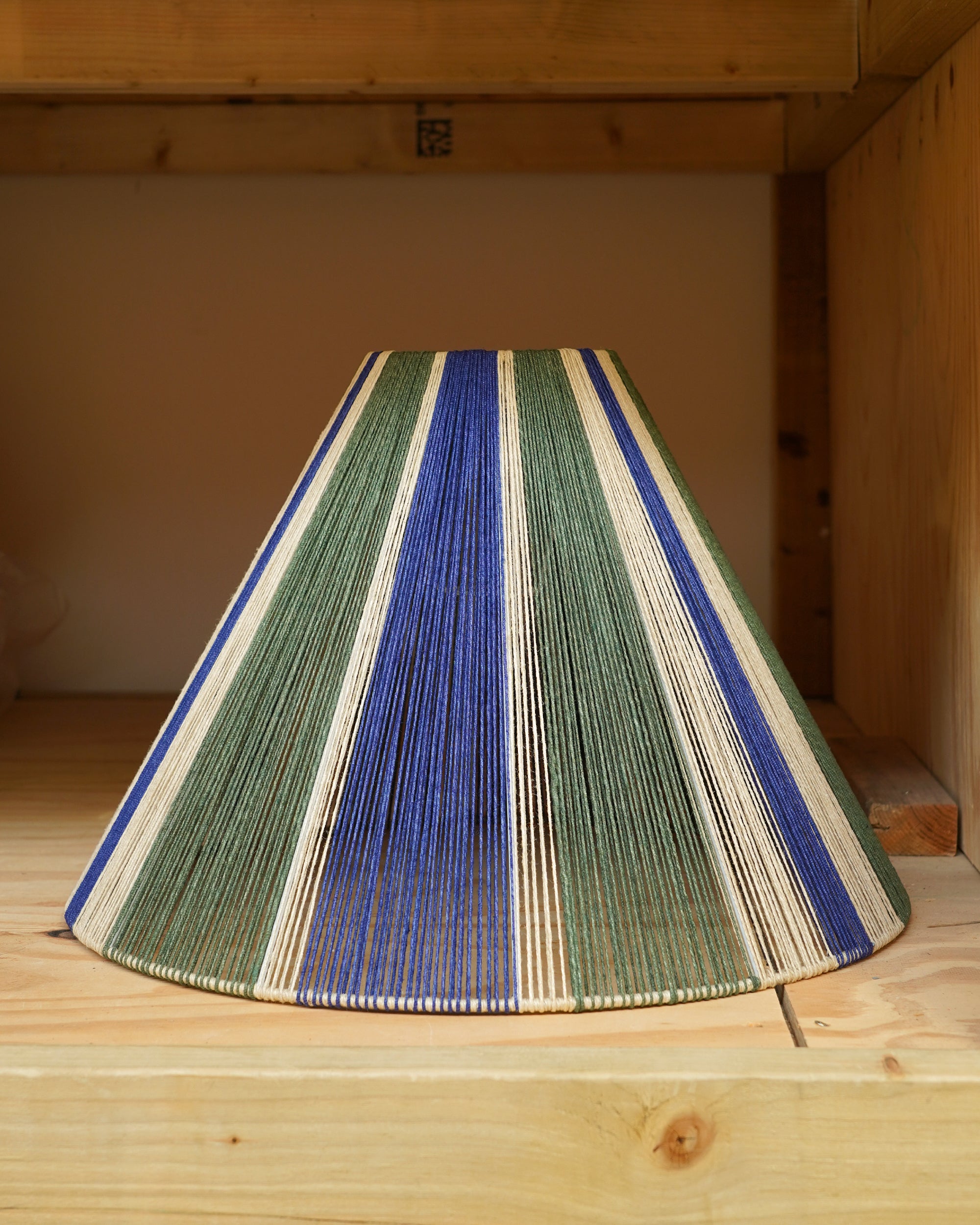 The Stripey Pendant Shade - The Blue and Green