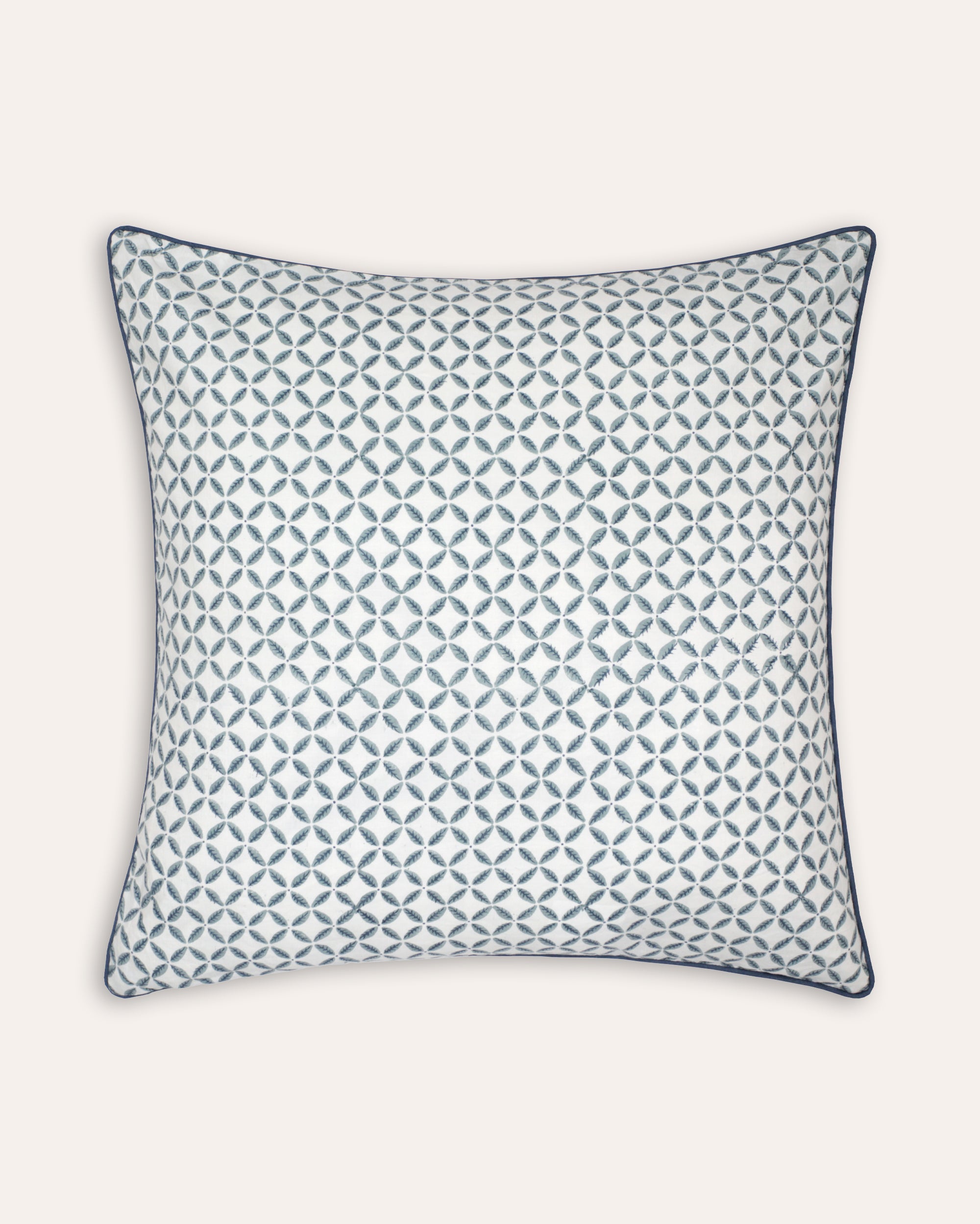 Blue geometric embellished cushion - Birdie Fortescue soft furnishing