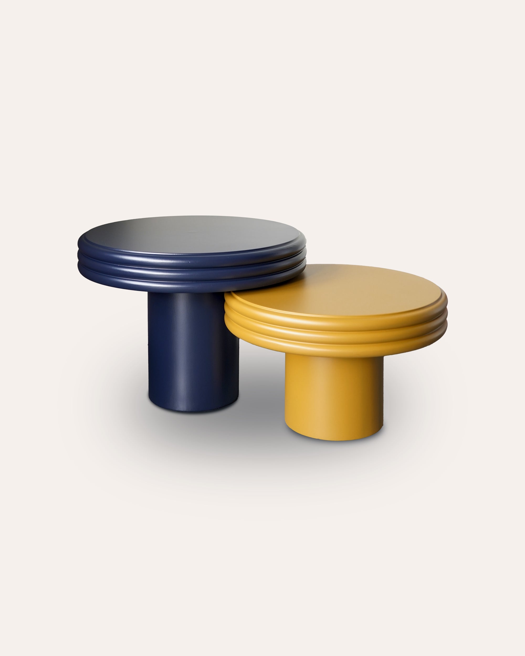 The Table Pair - Small Yellow & Medium Dark Blue