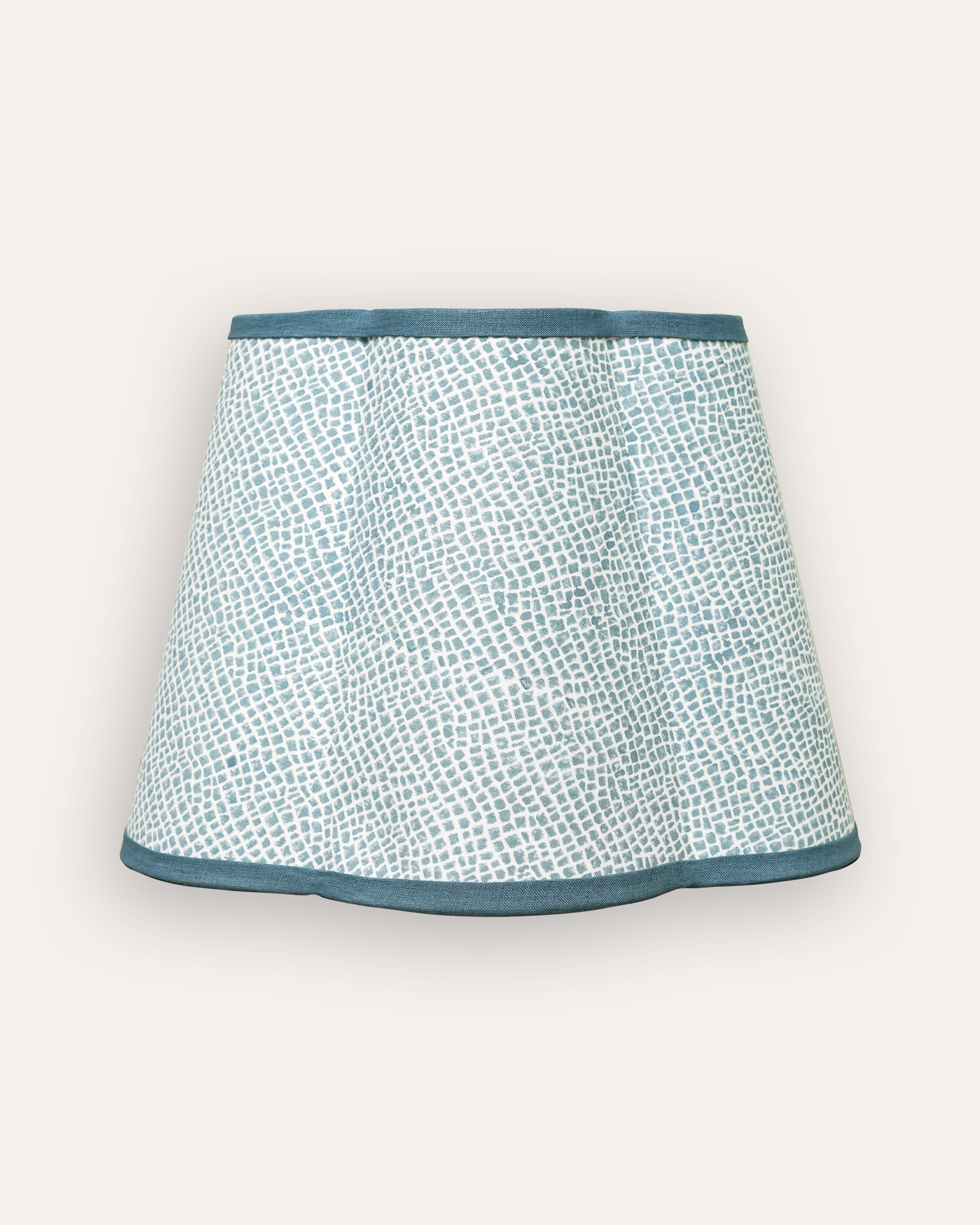 Calcada Tile Print Scalloped Lampshade - Blue