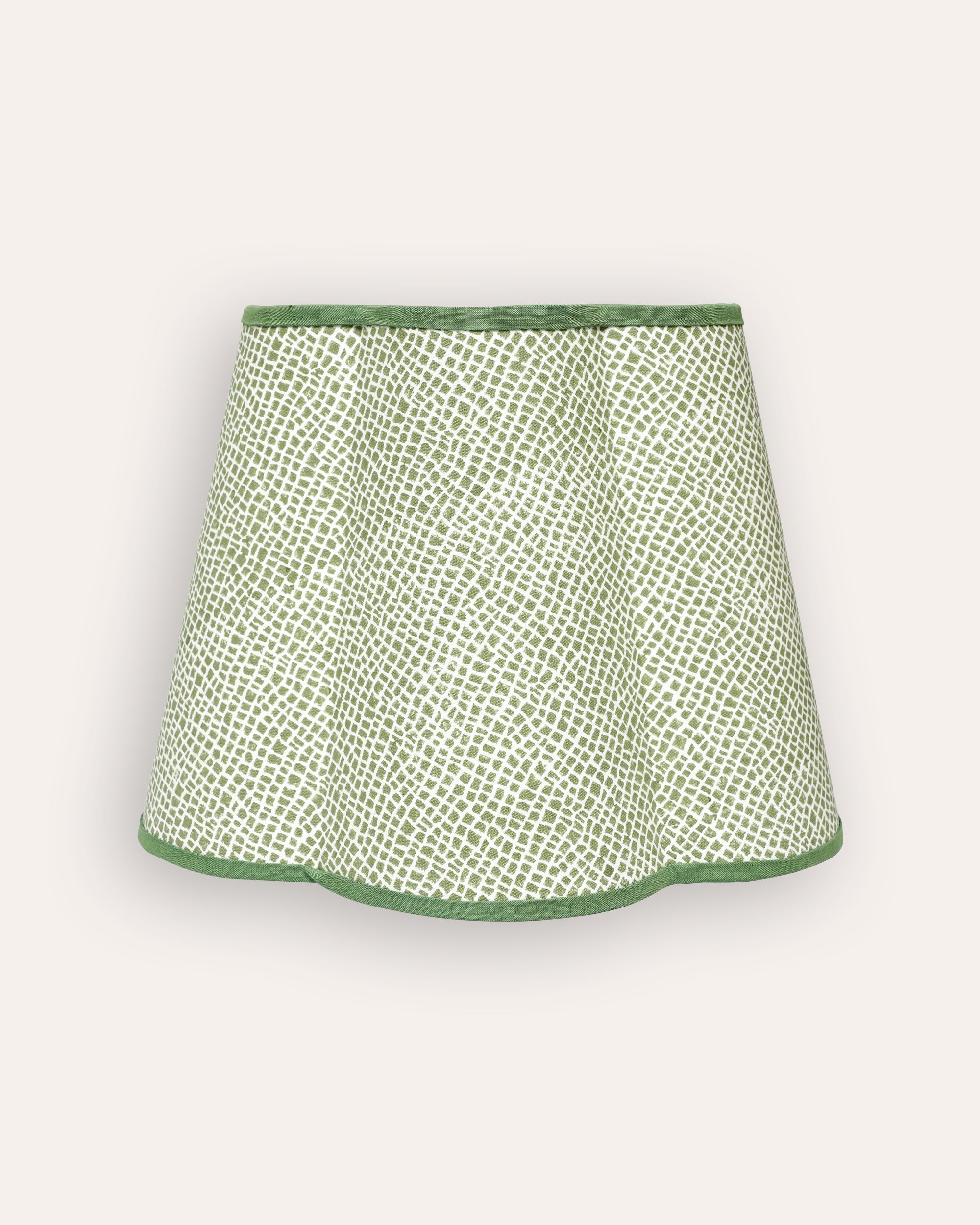 Calcada Tile Print Scalloped Lampshade - Green