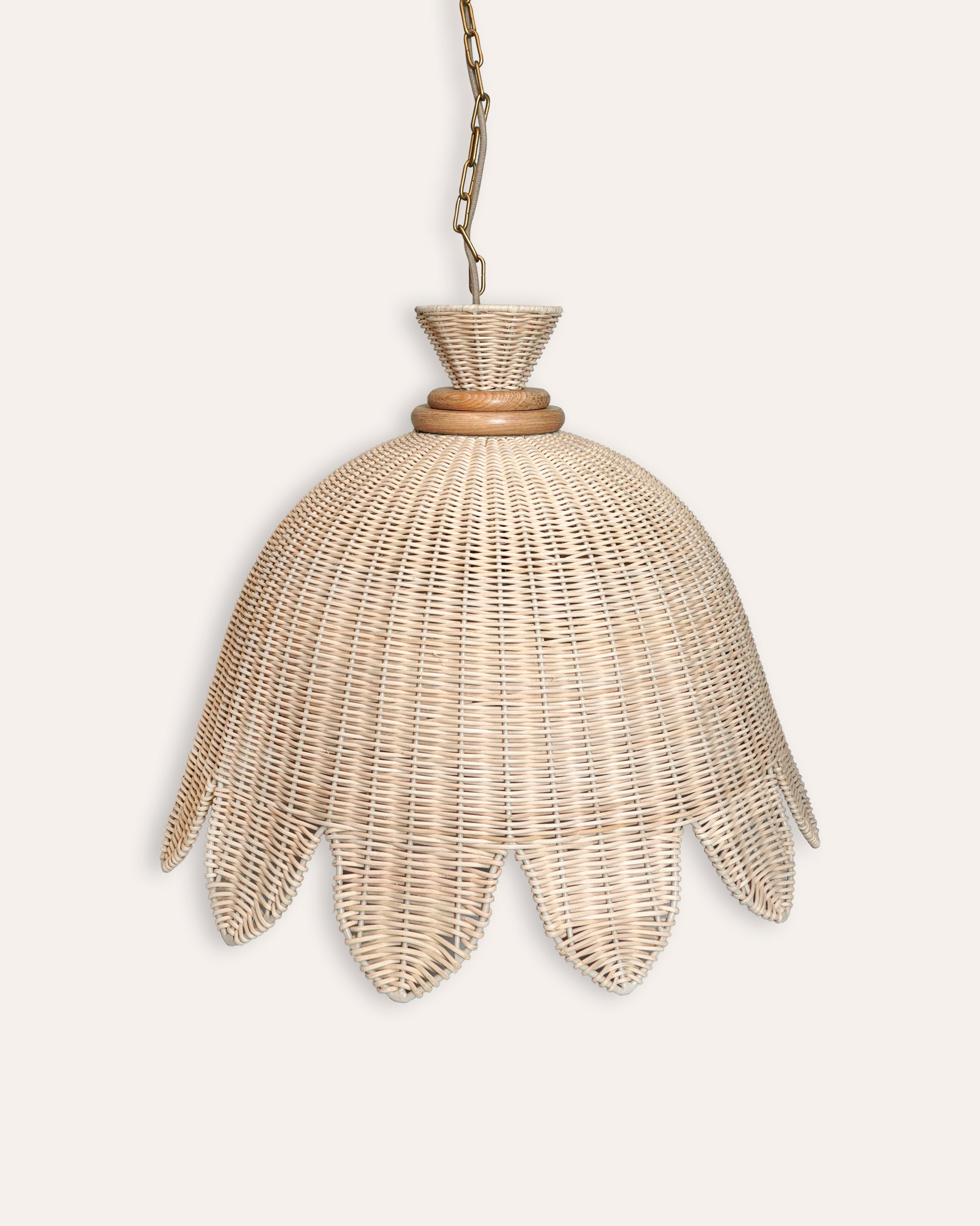 Natural rattan pendant light - Birdie Fortescue Lighting