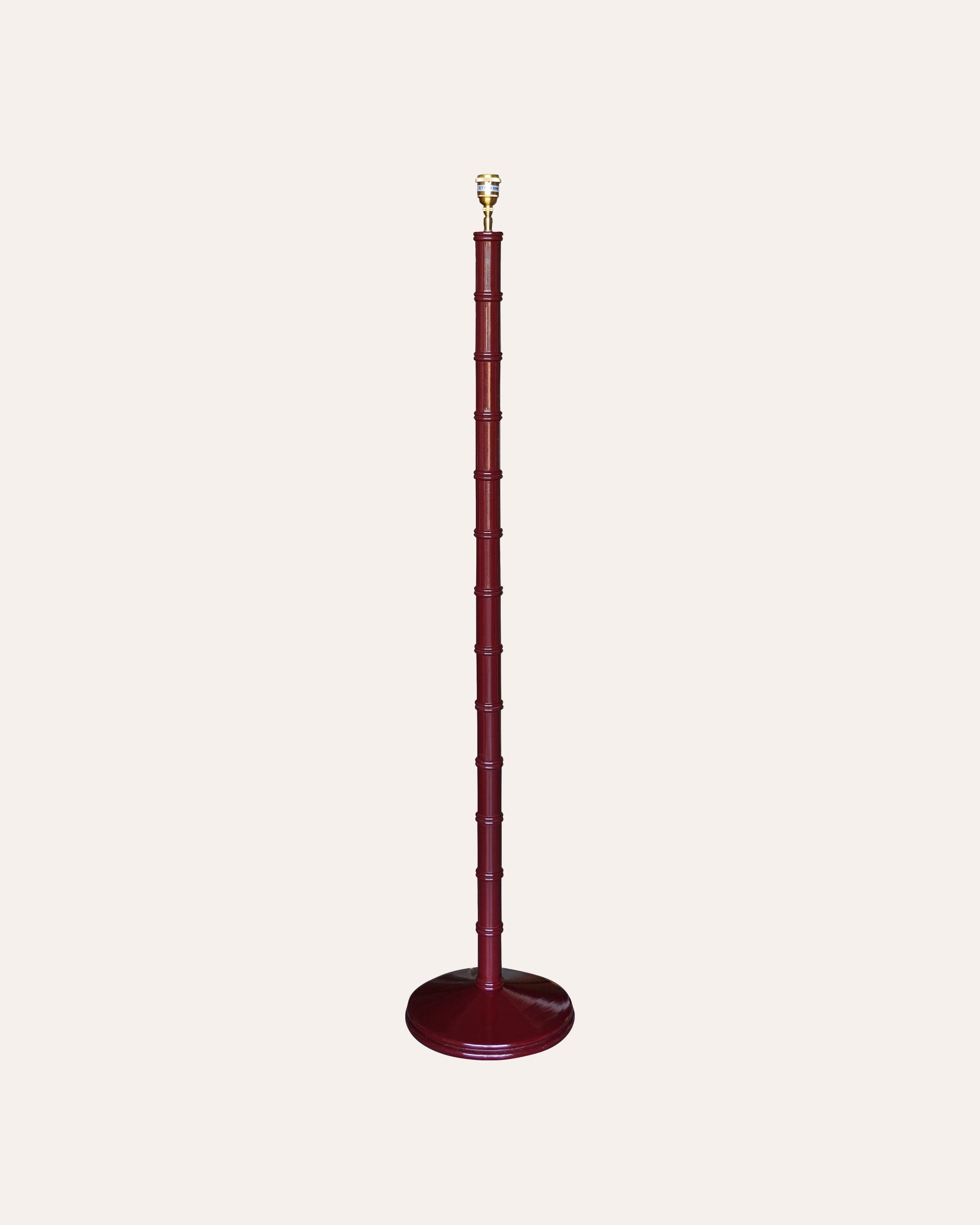 Wooden Column Floor Lamp - Red (Seconds)