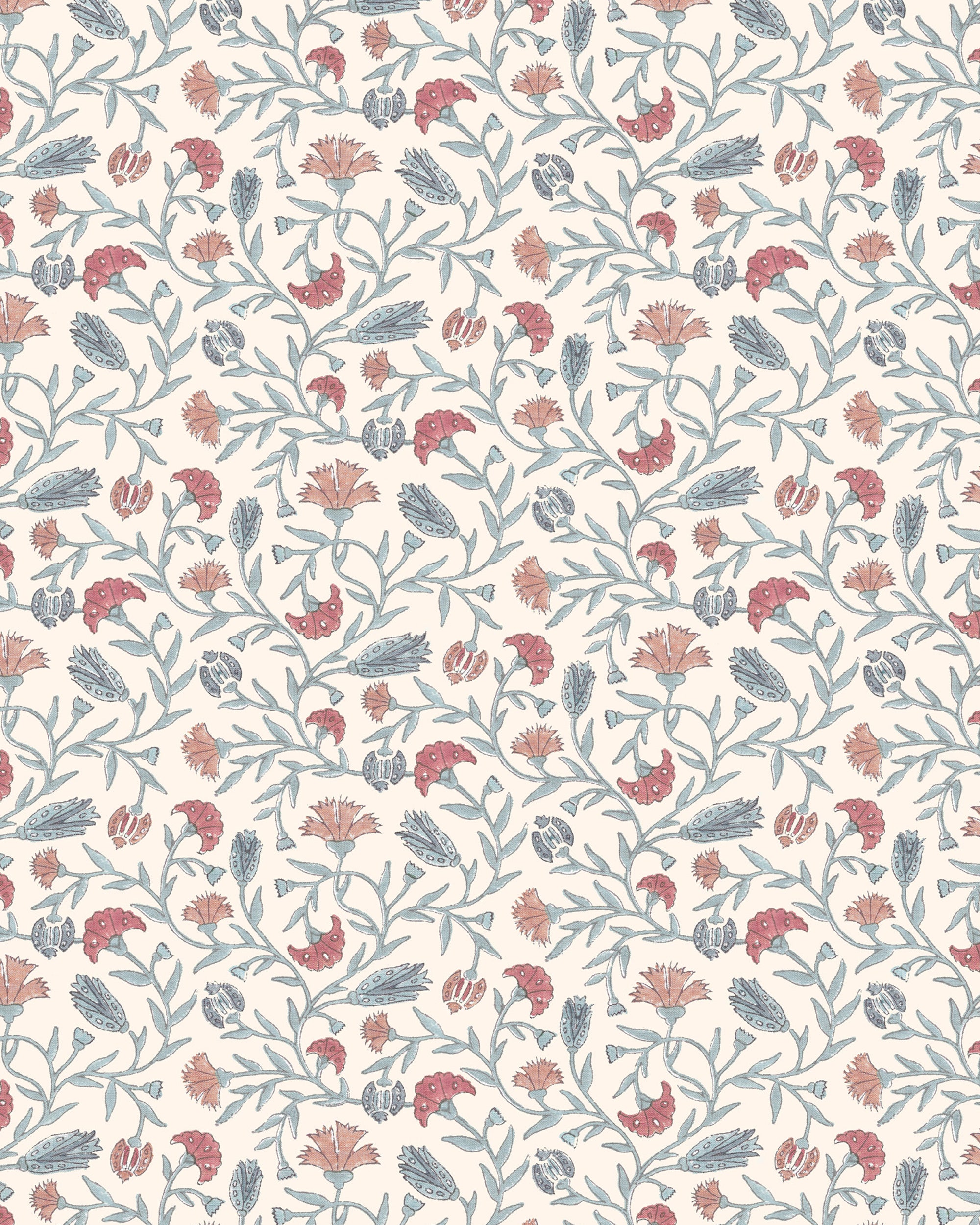 Andalusia Wallpaper - Red and Blue