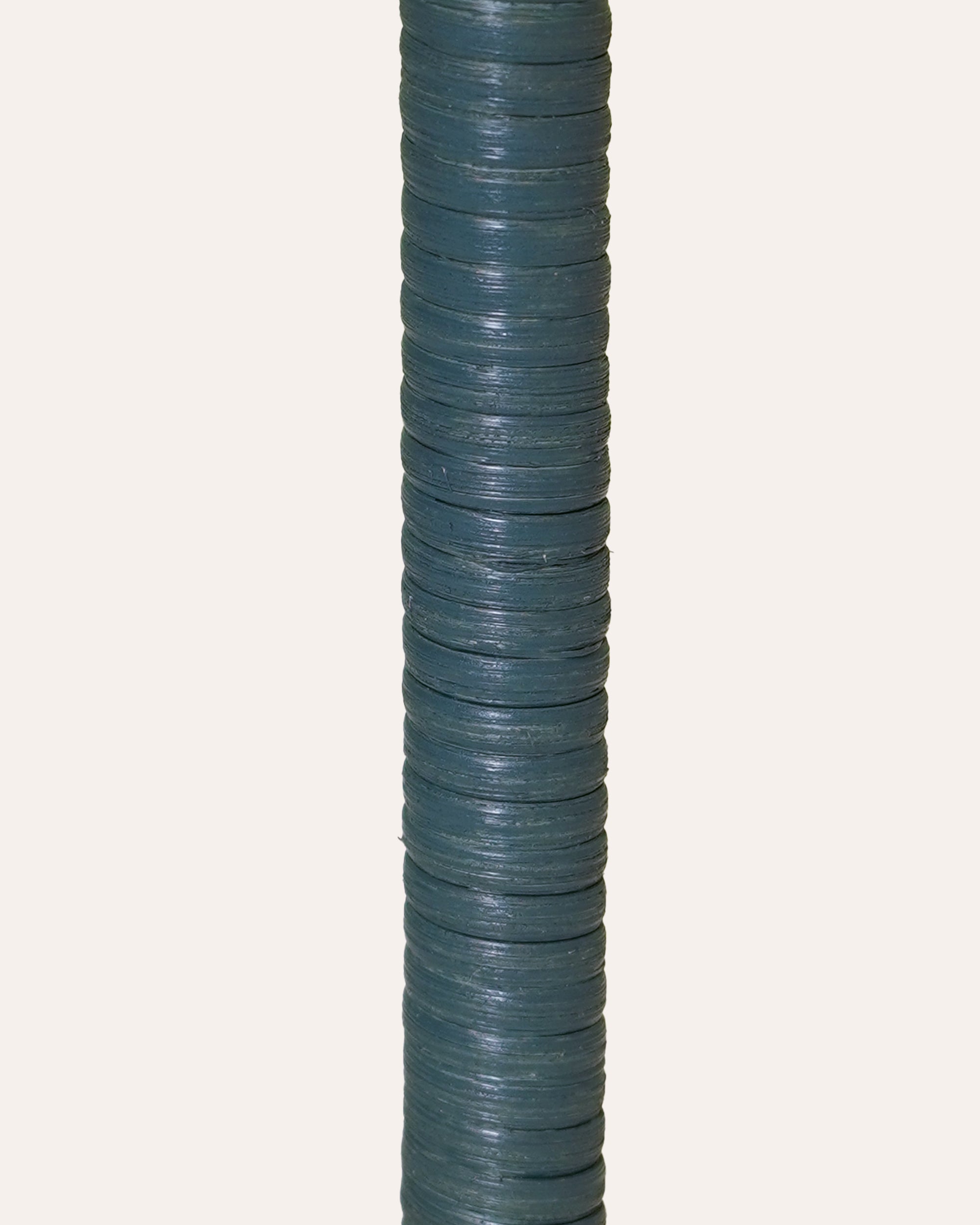 Rattan & Brass Candlestick - Blue