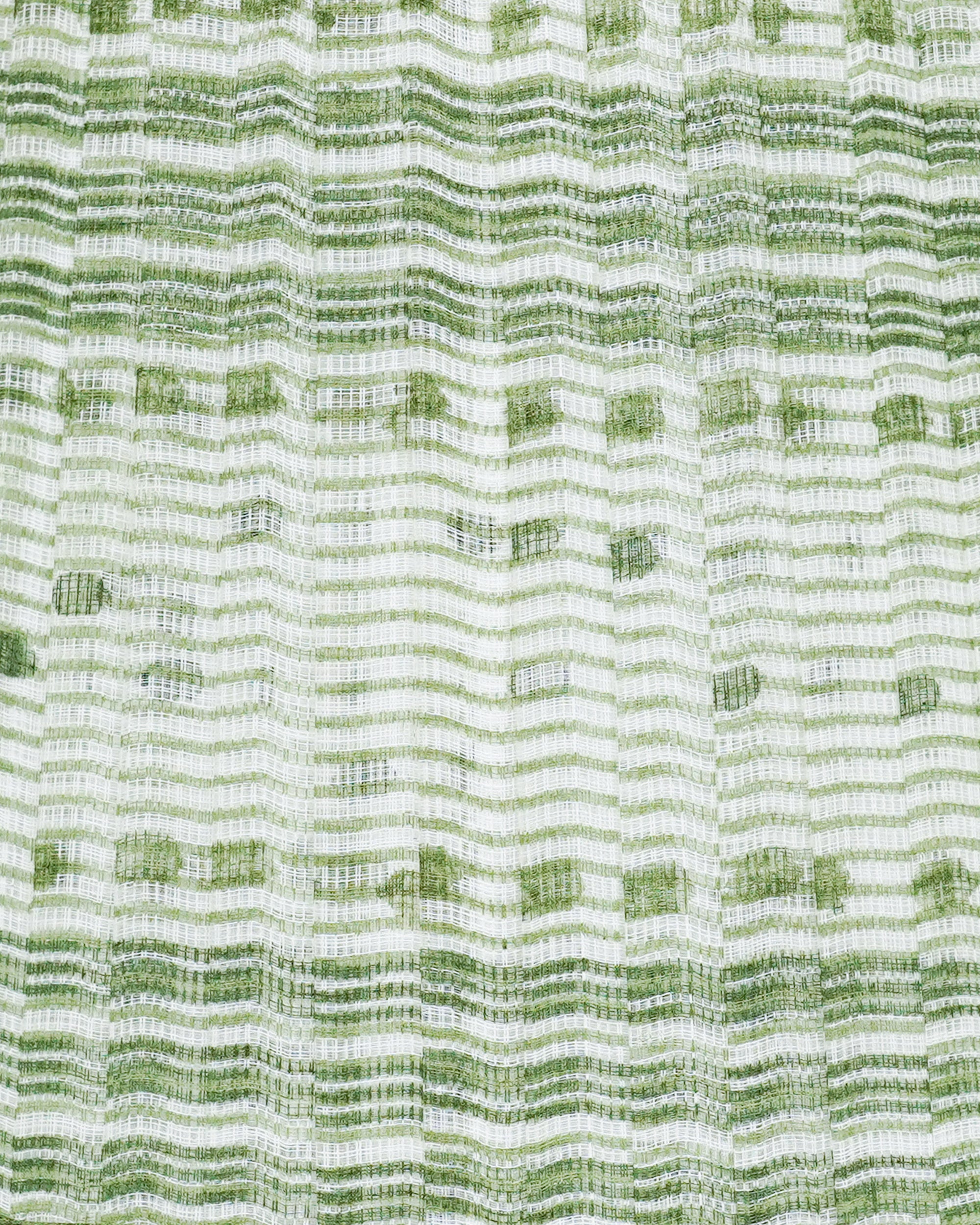 Detail image to show the texture of the Cantero pleated silk blend lampshade in green