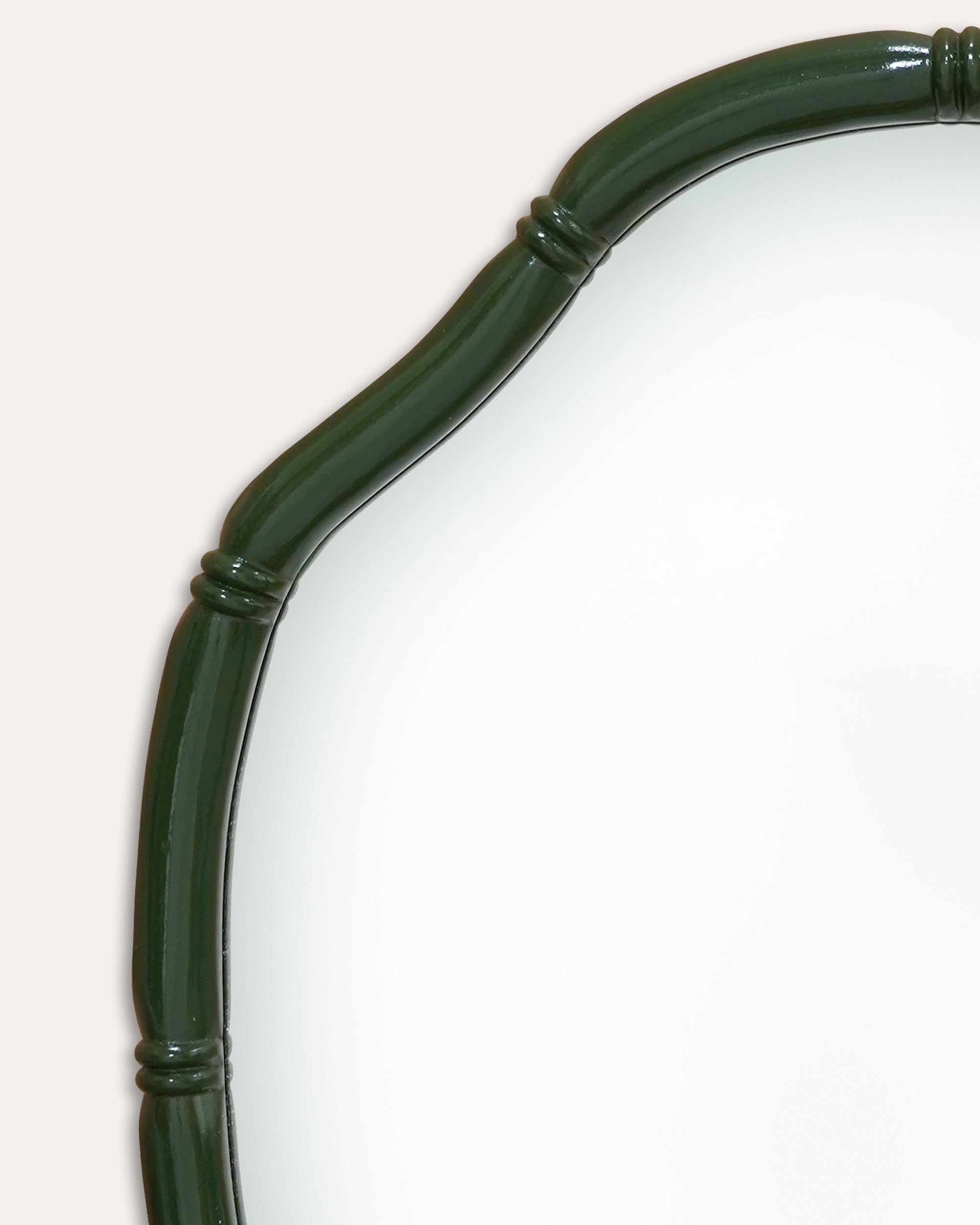 Shaped Column Mirror - Green