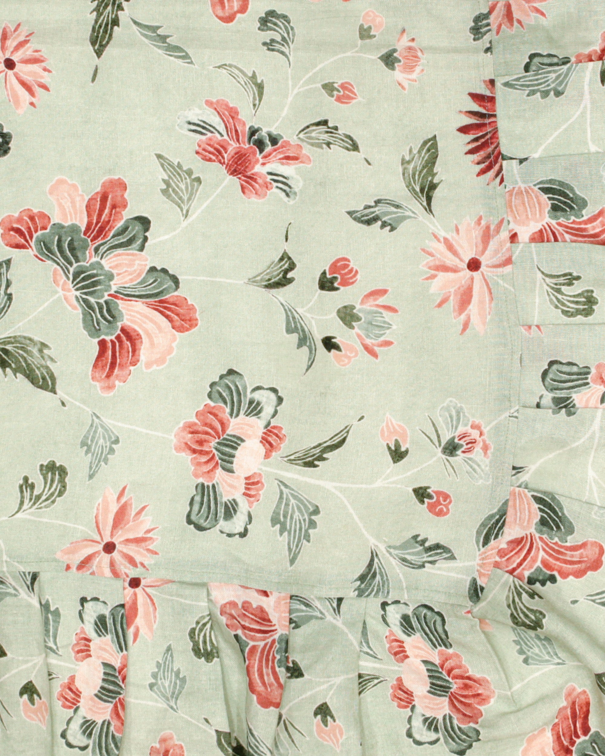 Peony Tablecloth - Celadon Green & Pink