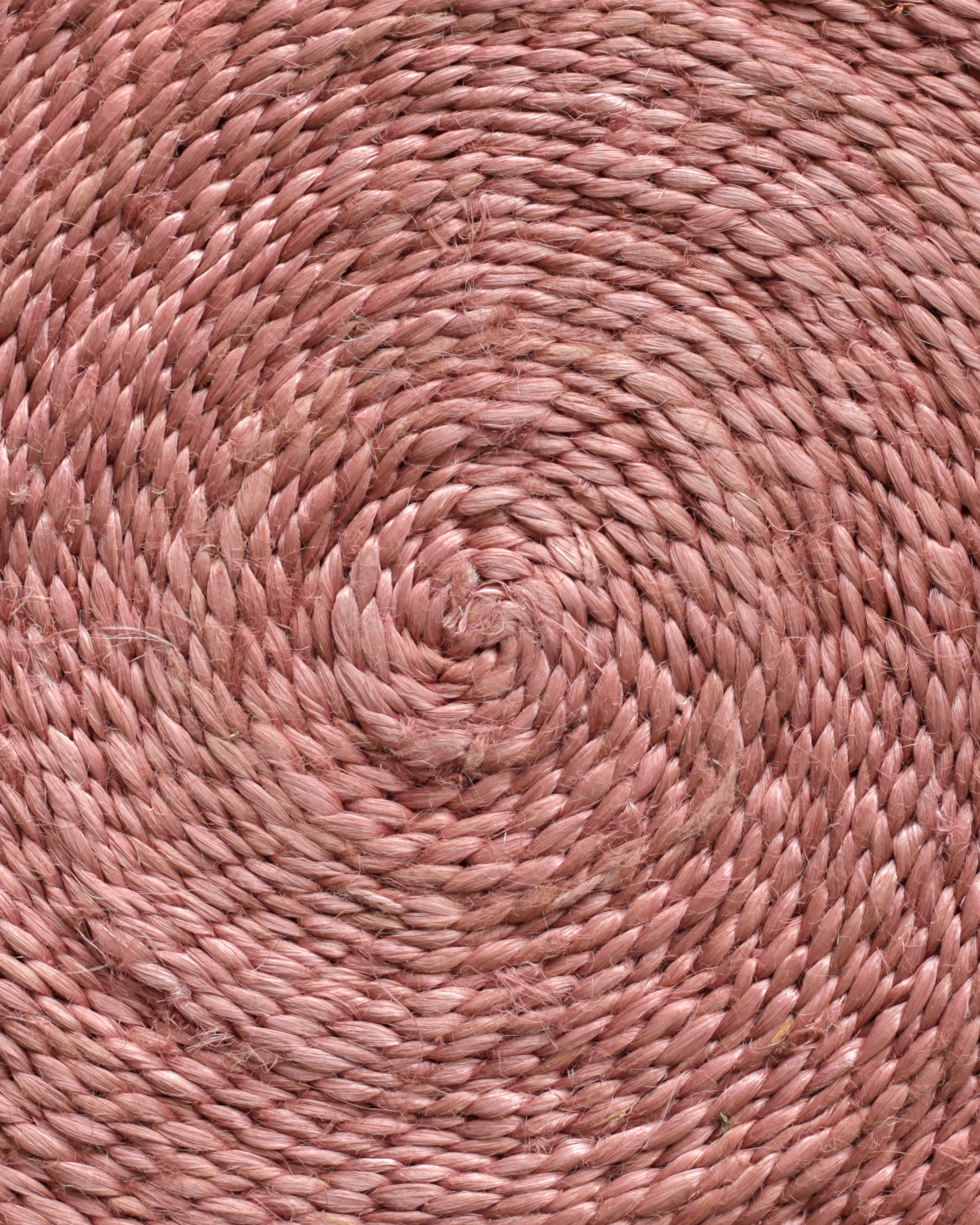 Round Jute Placemat - Pink