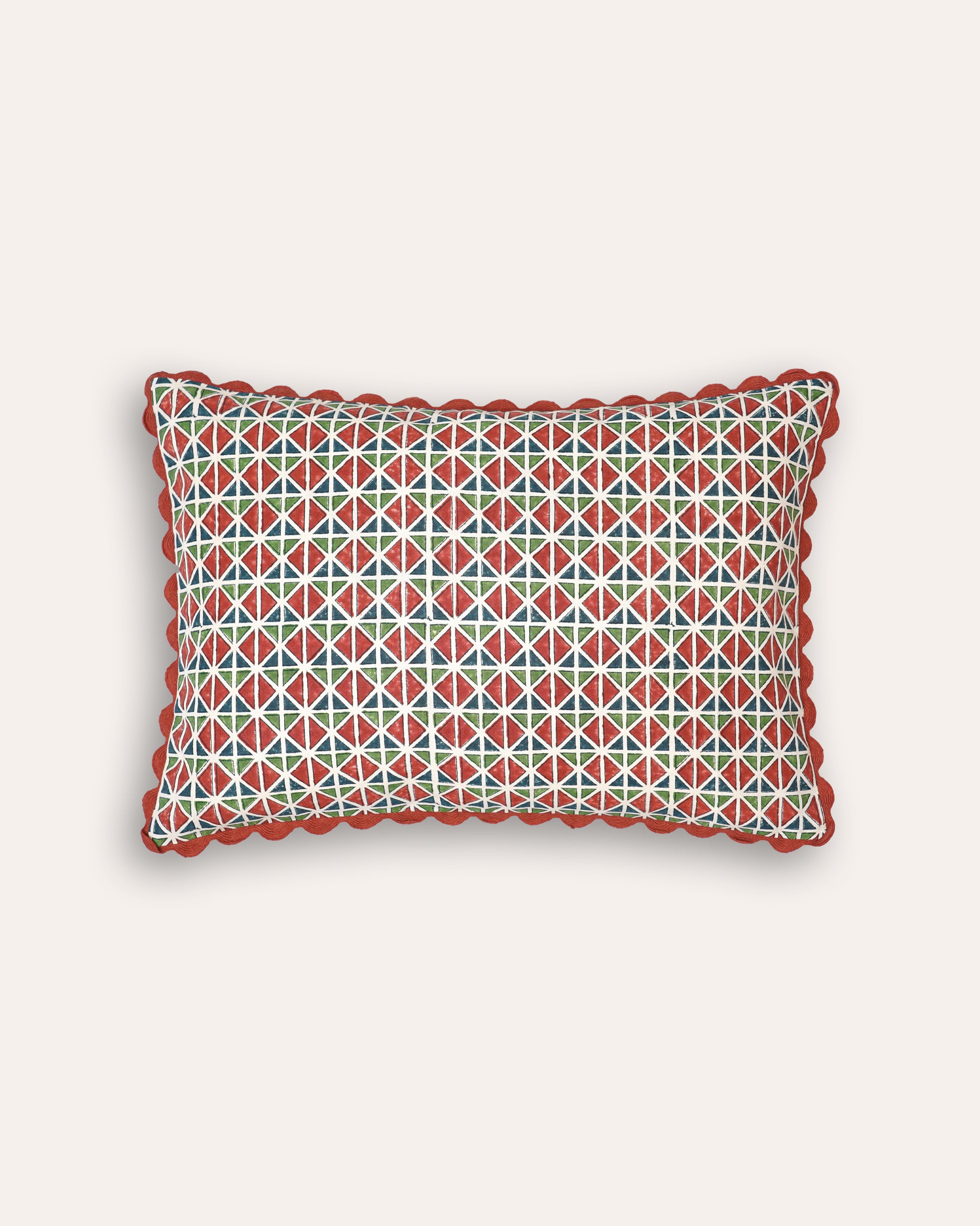 El Vedado Geometric Patterned Cushion - multi