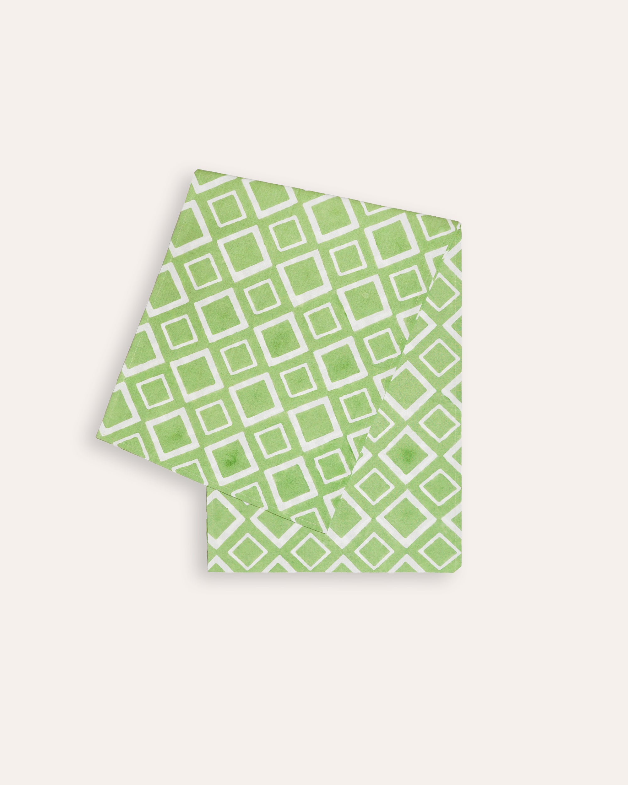 Aakaar Rhombus Table Runner - Green