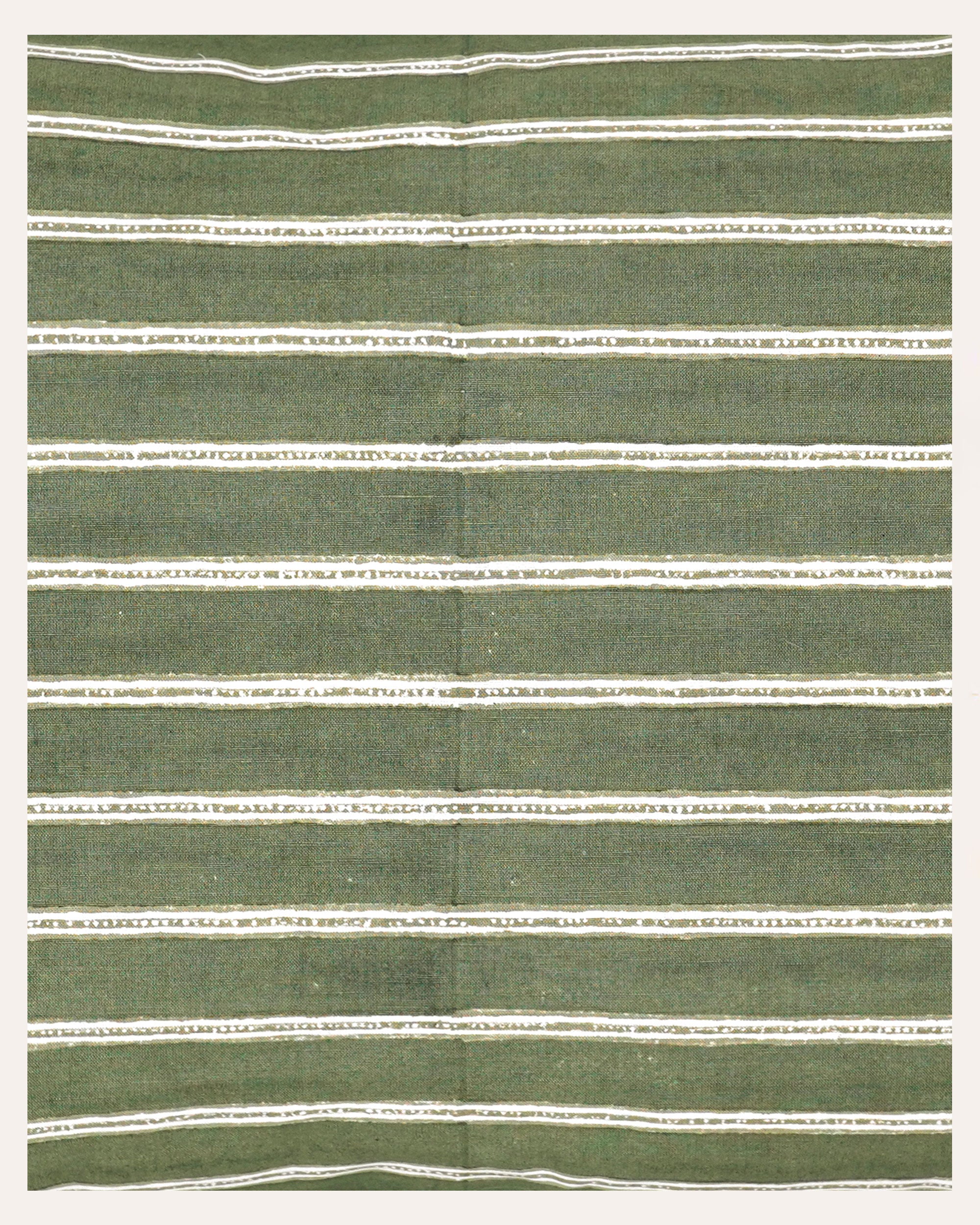 Edo Stripe Cushion - Green