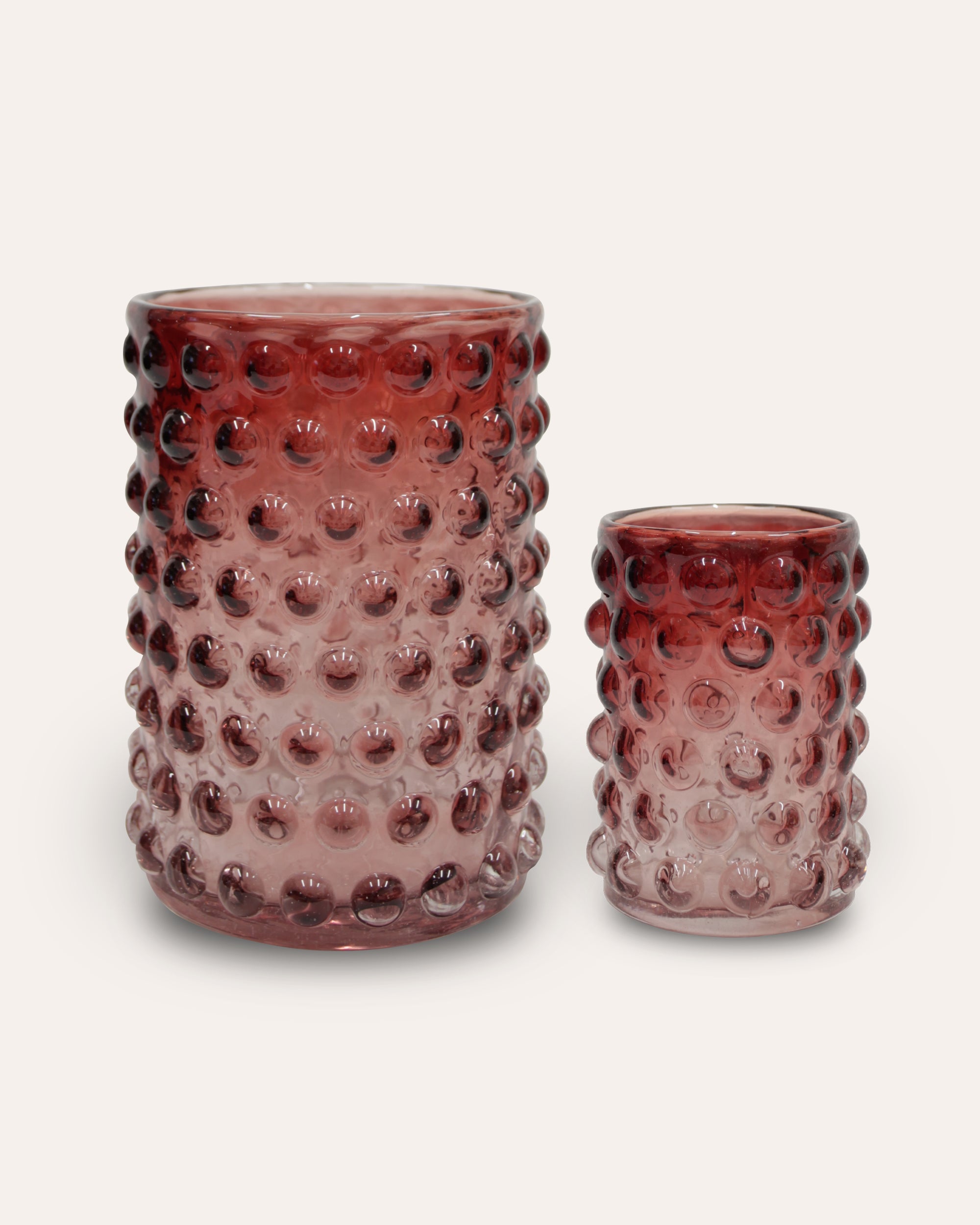Glass Bubble Vase - Red