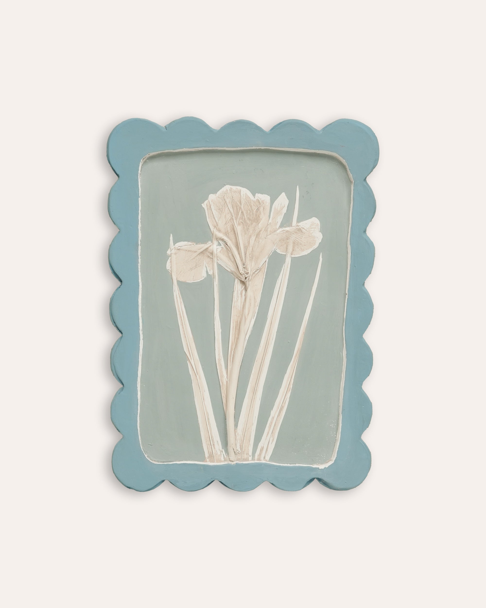 Imprint Casts - Scalloped Botanical Postage Stamp Iris