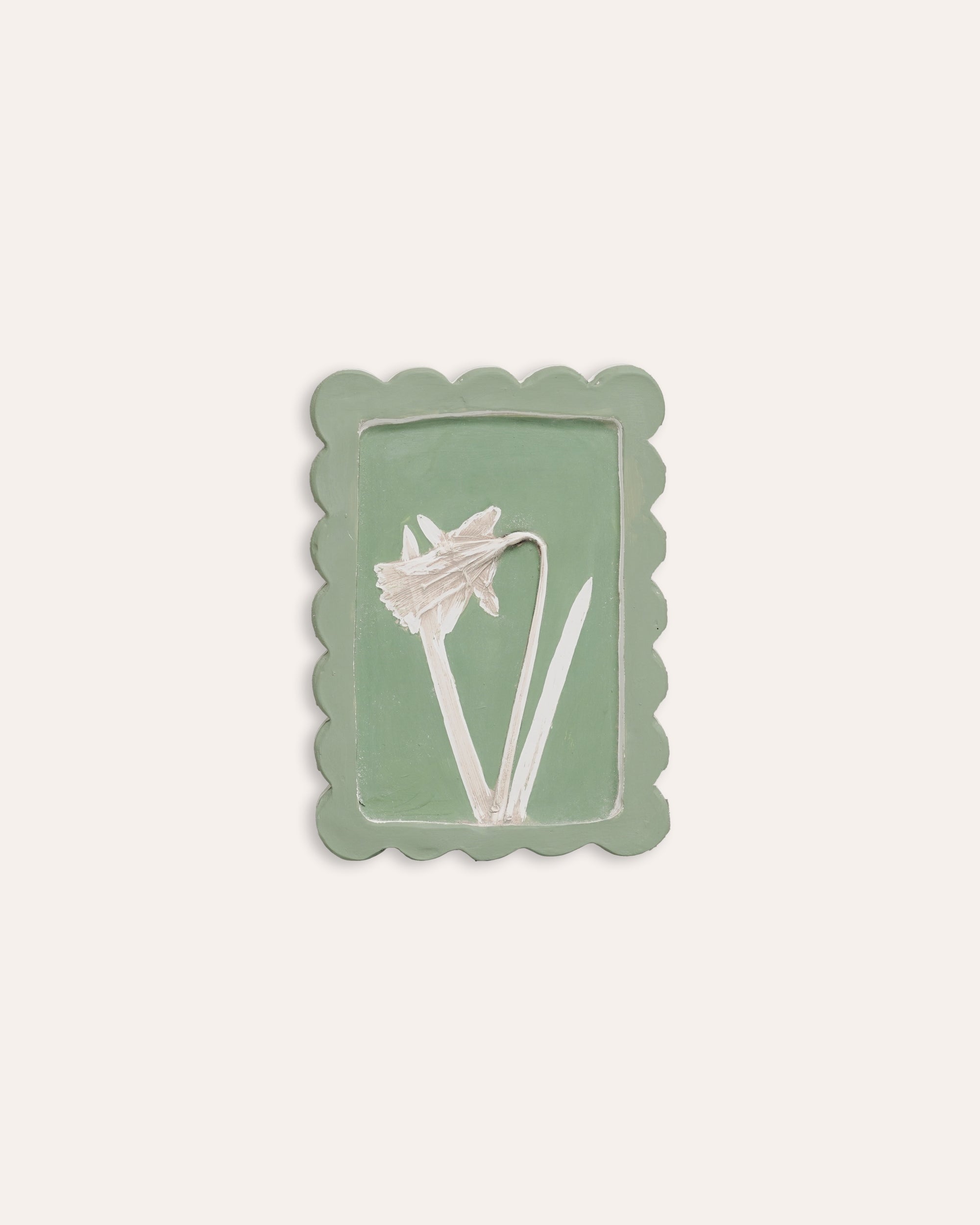 Imprint Casts -  Scalloped Botanical Postage Stamp Daffodils