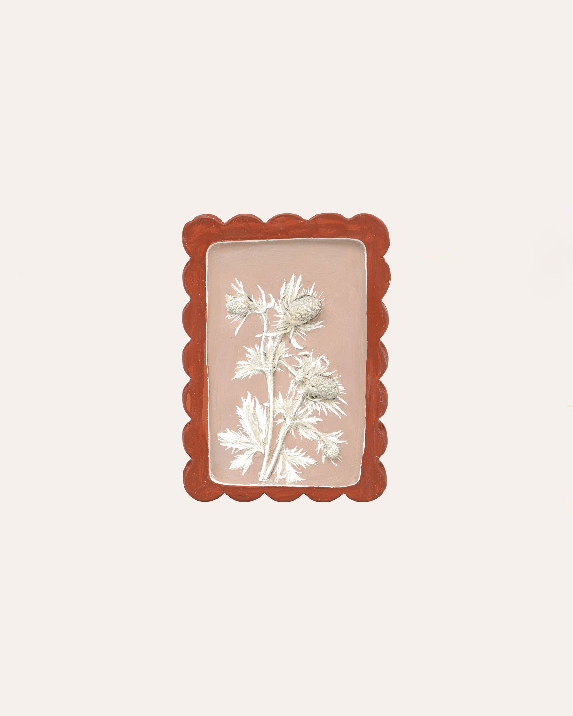 Imprint Casts - Scalloped Botanical Postage stamp - Sea Holly