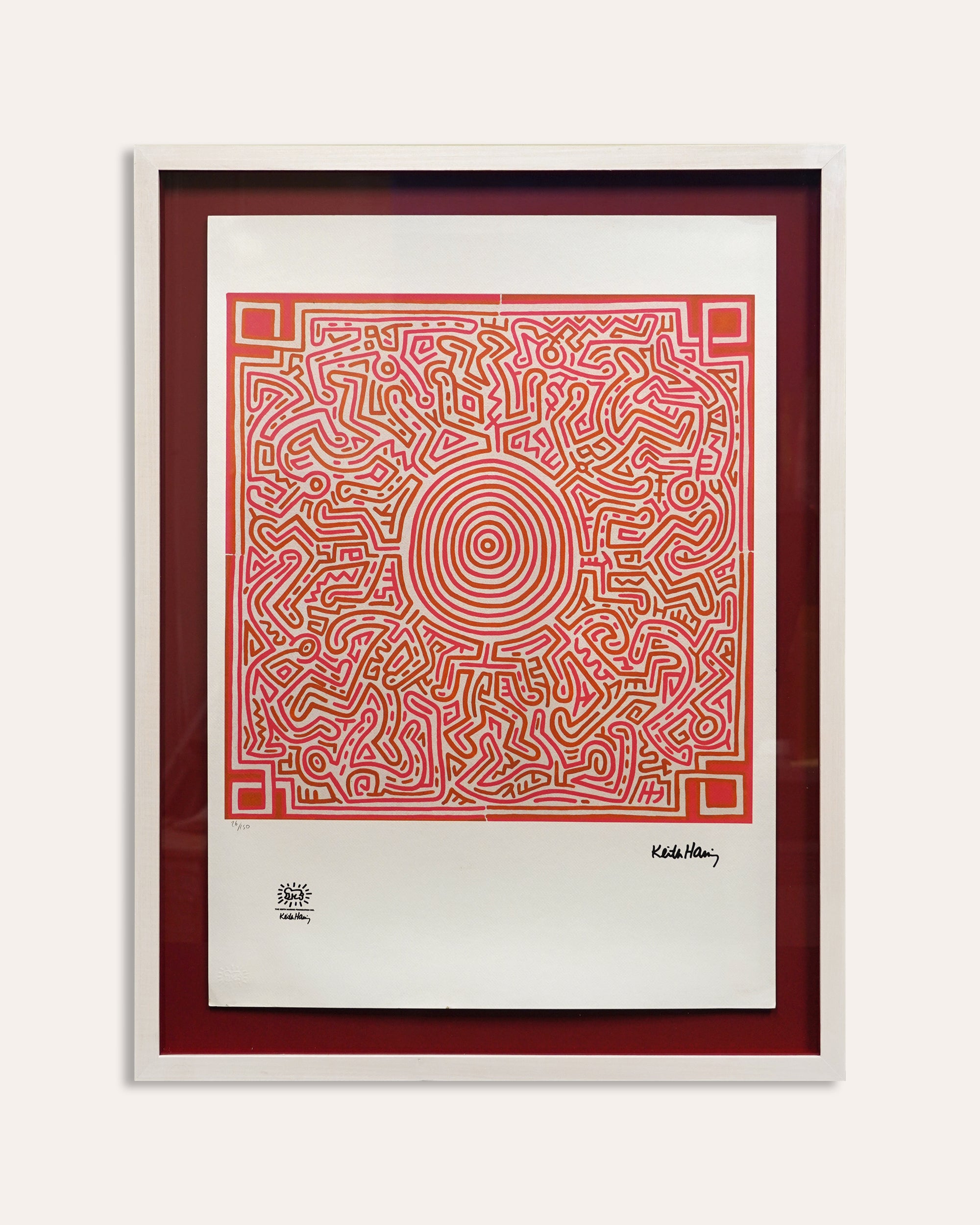 Keith Haring Limited Edition Signed Print XIX/XX