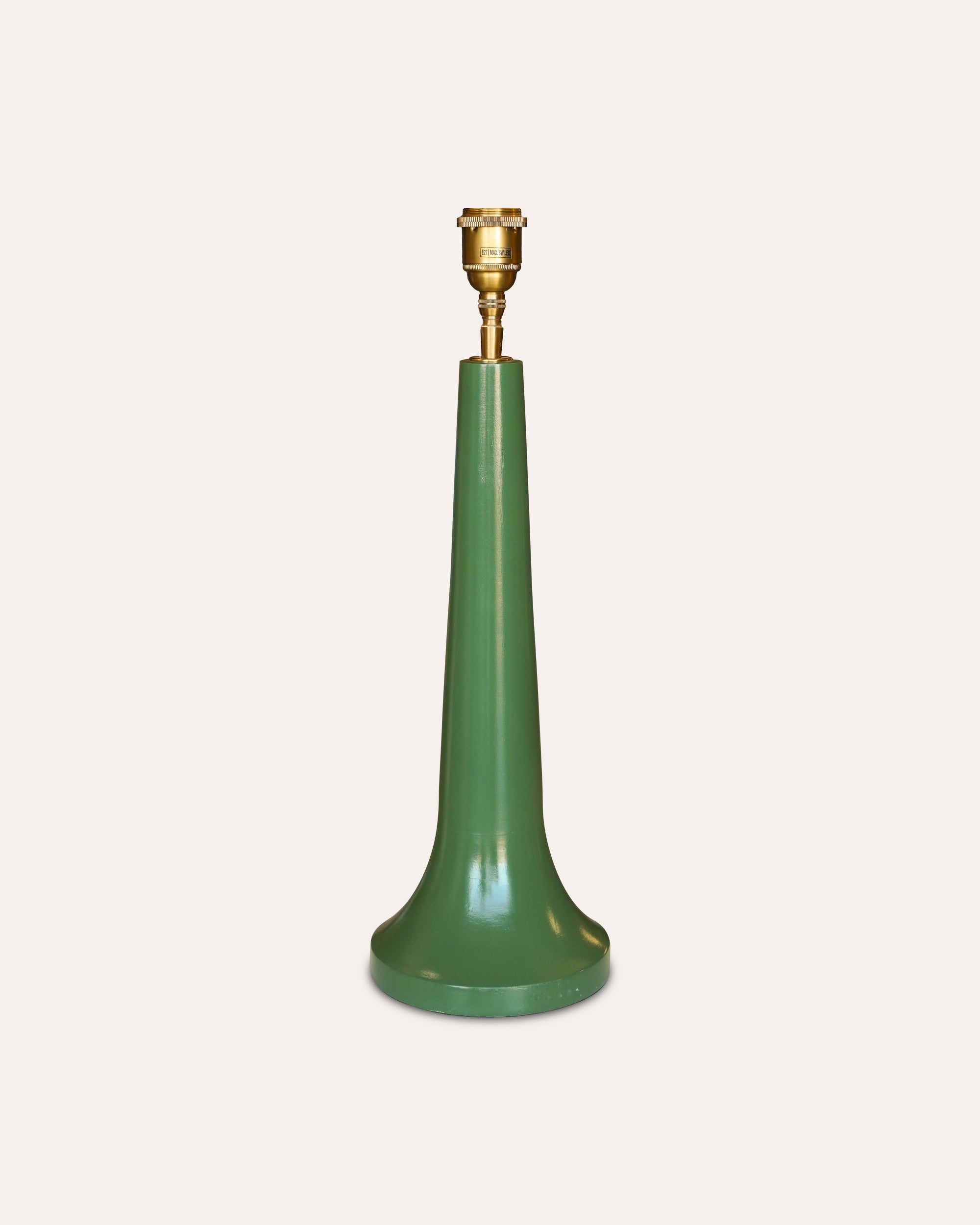 Gloss Painted Cone Lamp - Green (Seconds)