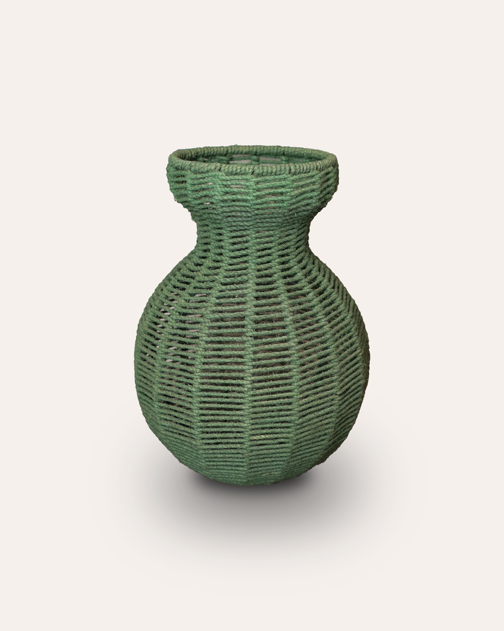 Green string jute vase - Birdie Fortescue decorative accessories