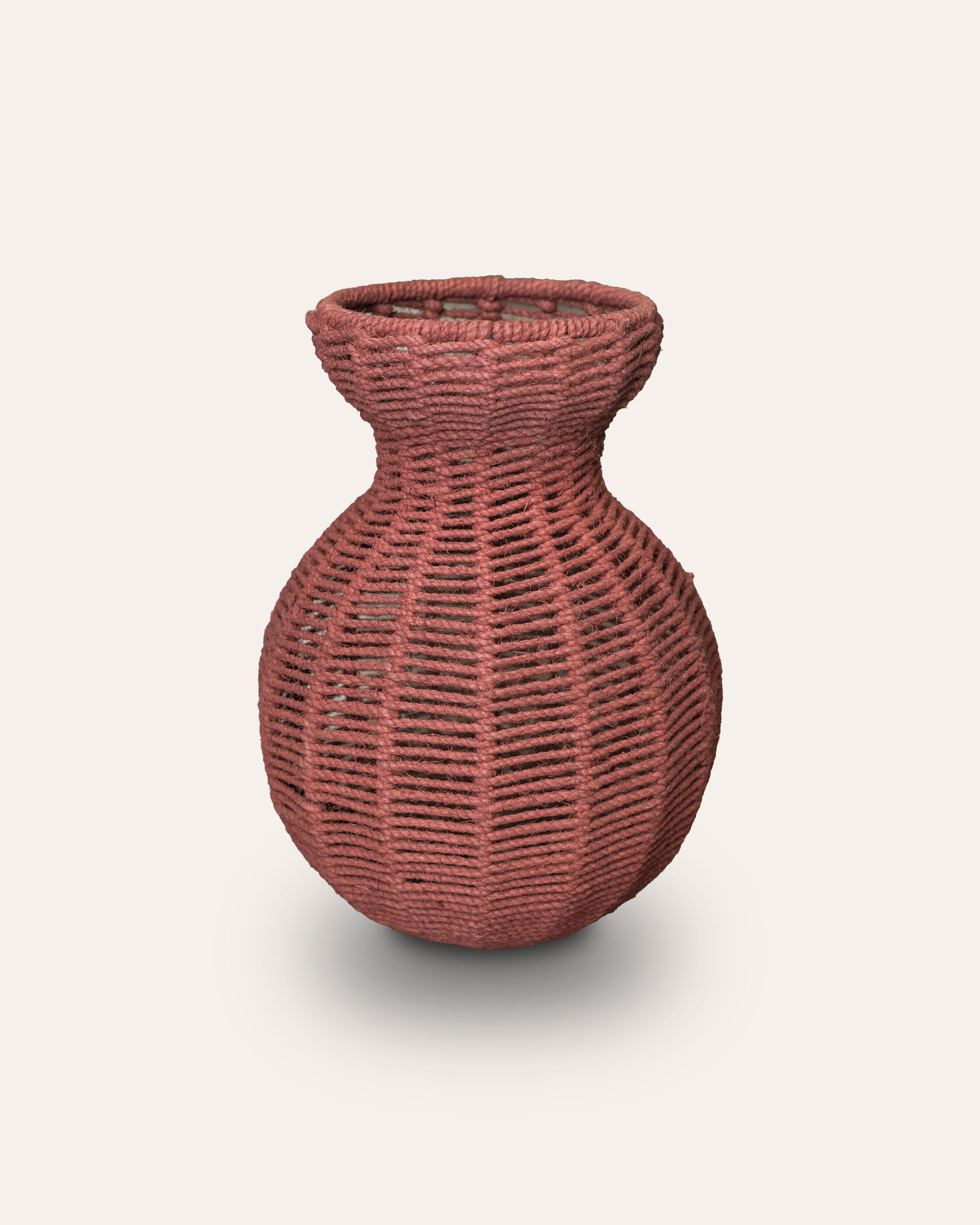 Pink jute string vase - Birdie Fortescue decorative accessories