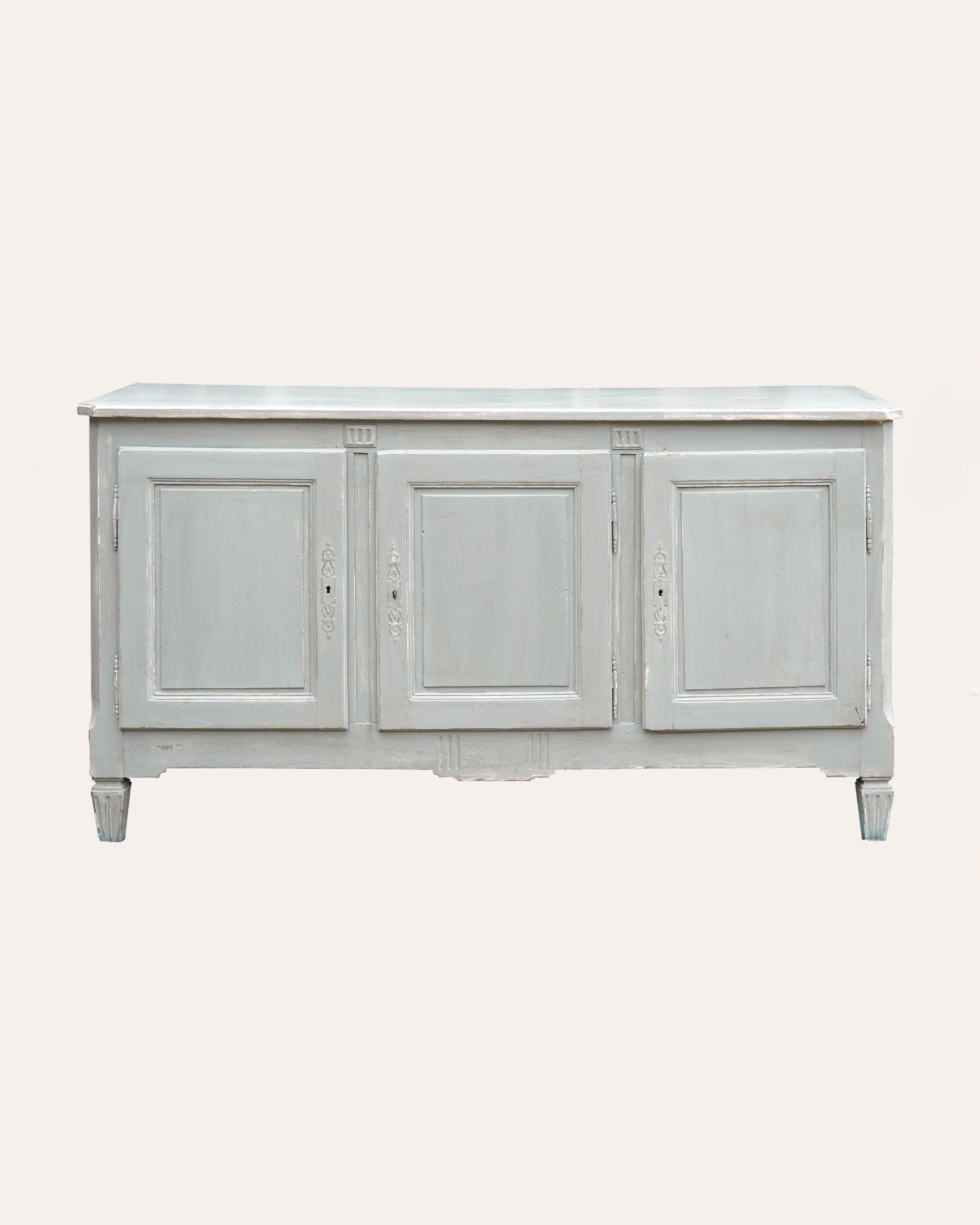 Large late 19th Century painted three door buffet, c1890