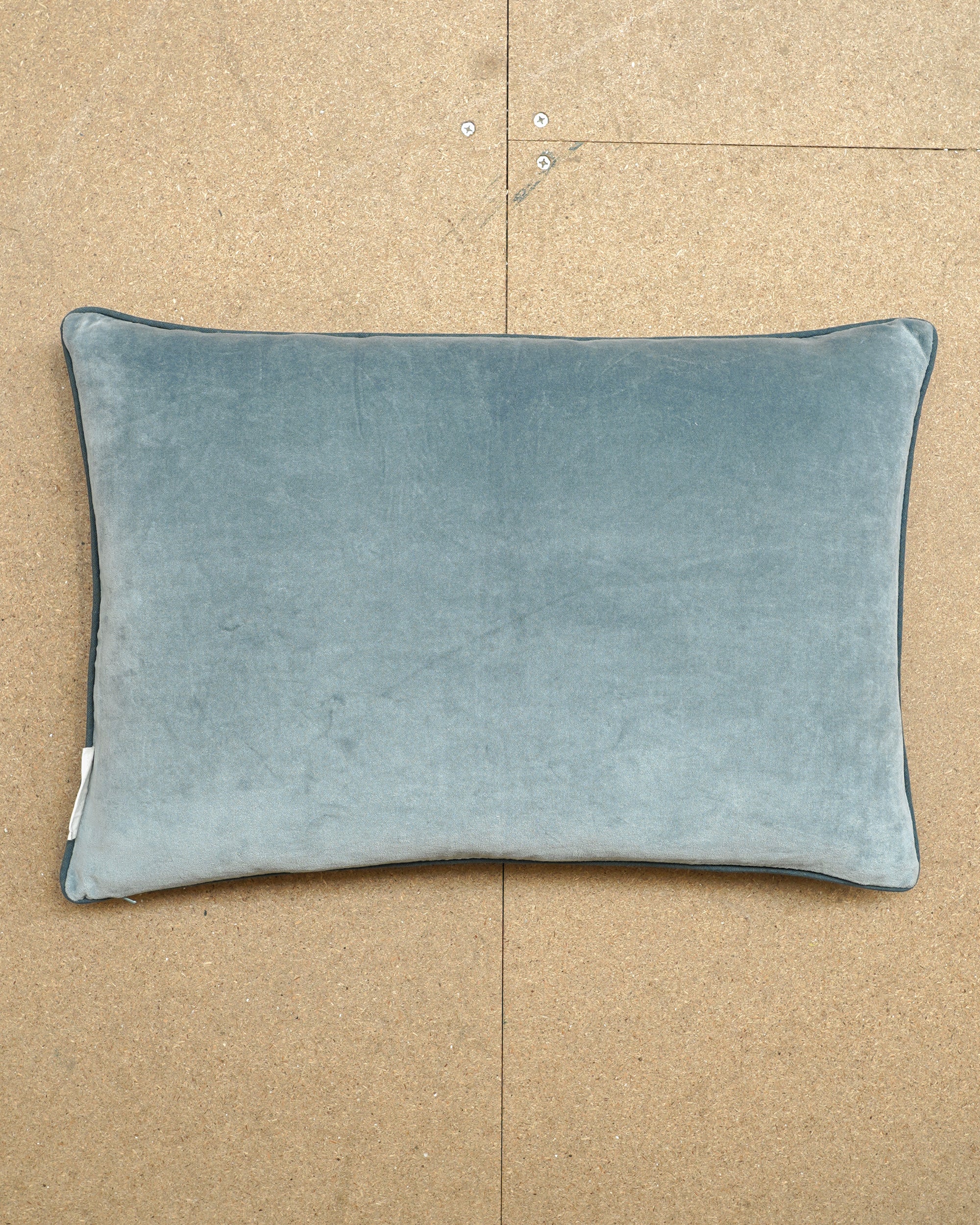 Woven Horizontal Stripe Rectangular Cushion - Blue