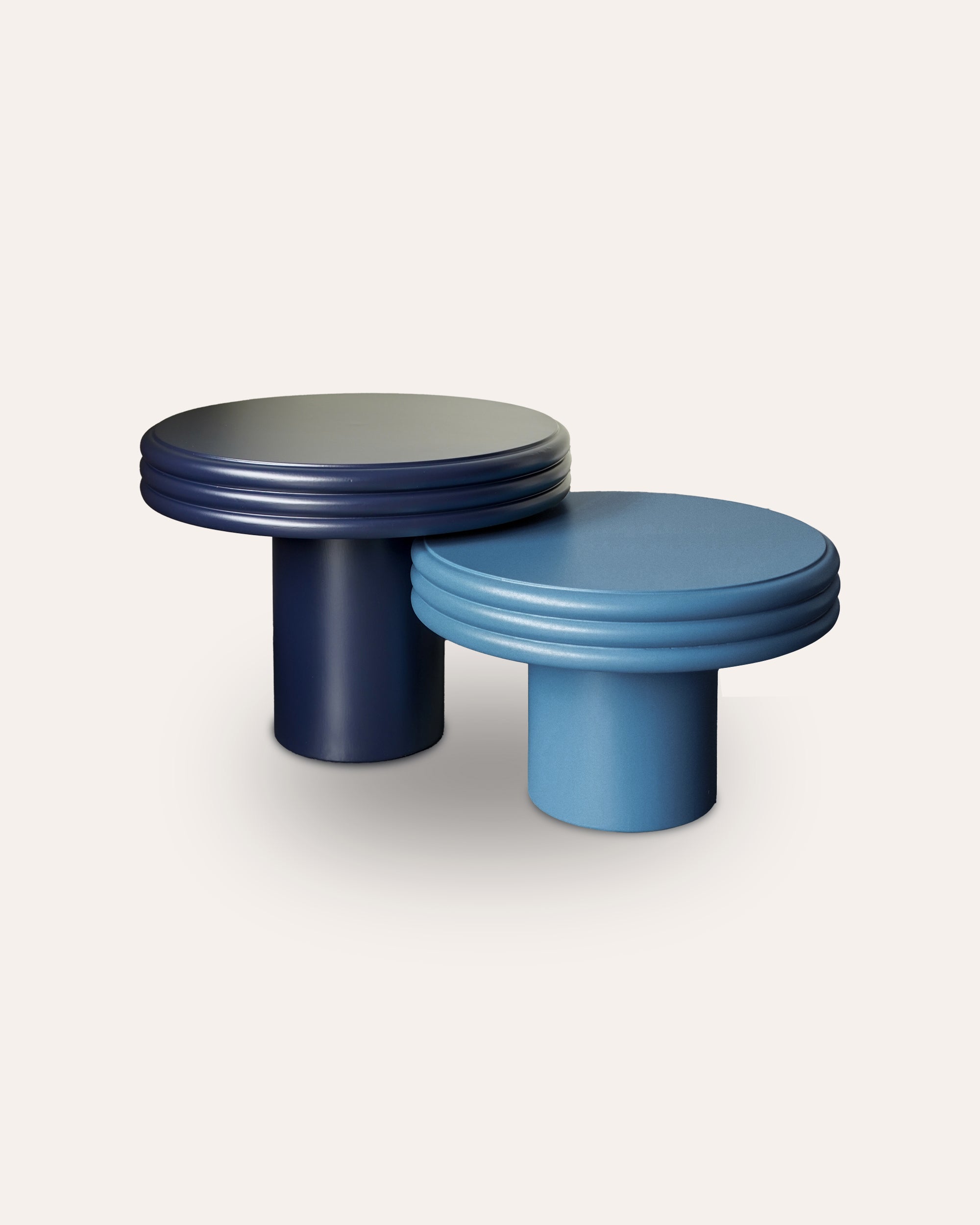 The Table Pair  - Small Light Blue & Medium Dark Blue