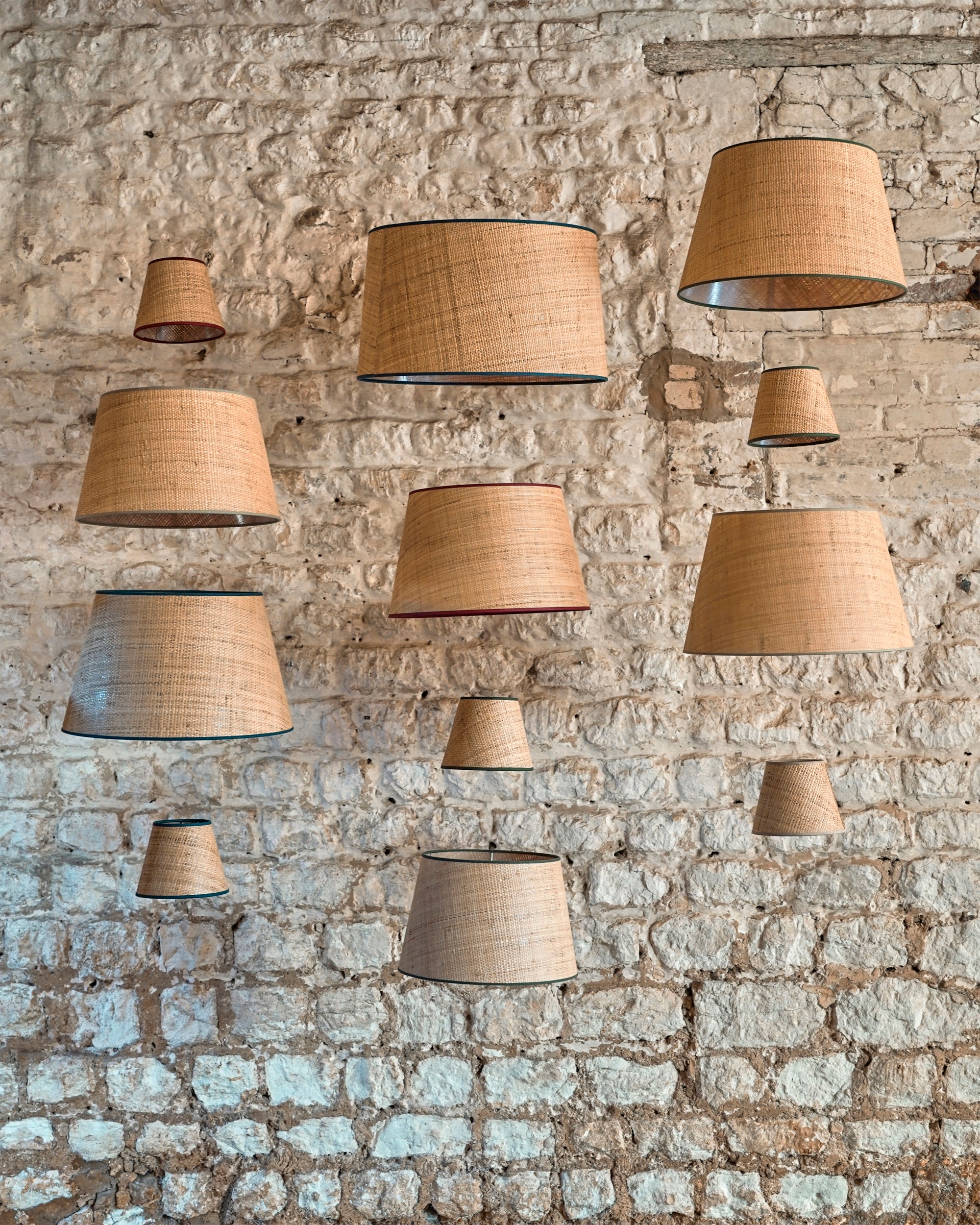 Seema Raffia Lampshade - Light Green