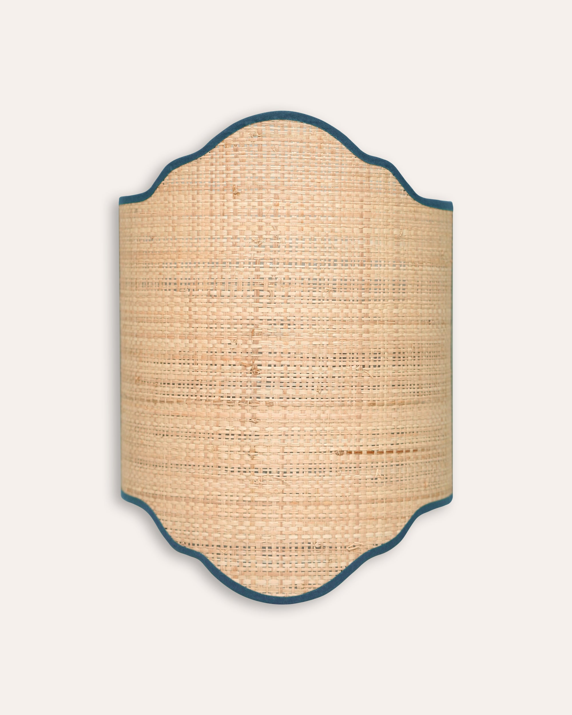 22cm Tedate Raffia Candle Shade - Indigo Blue