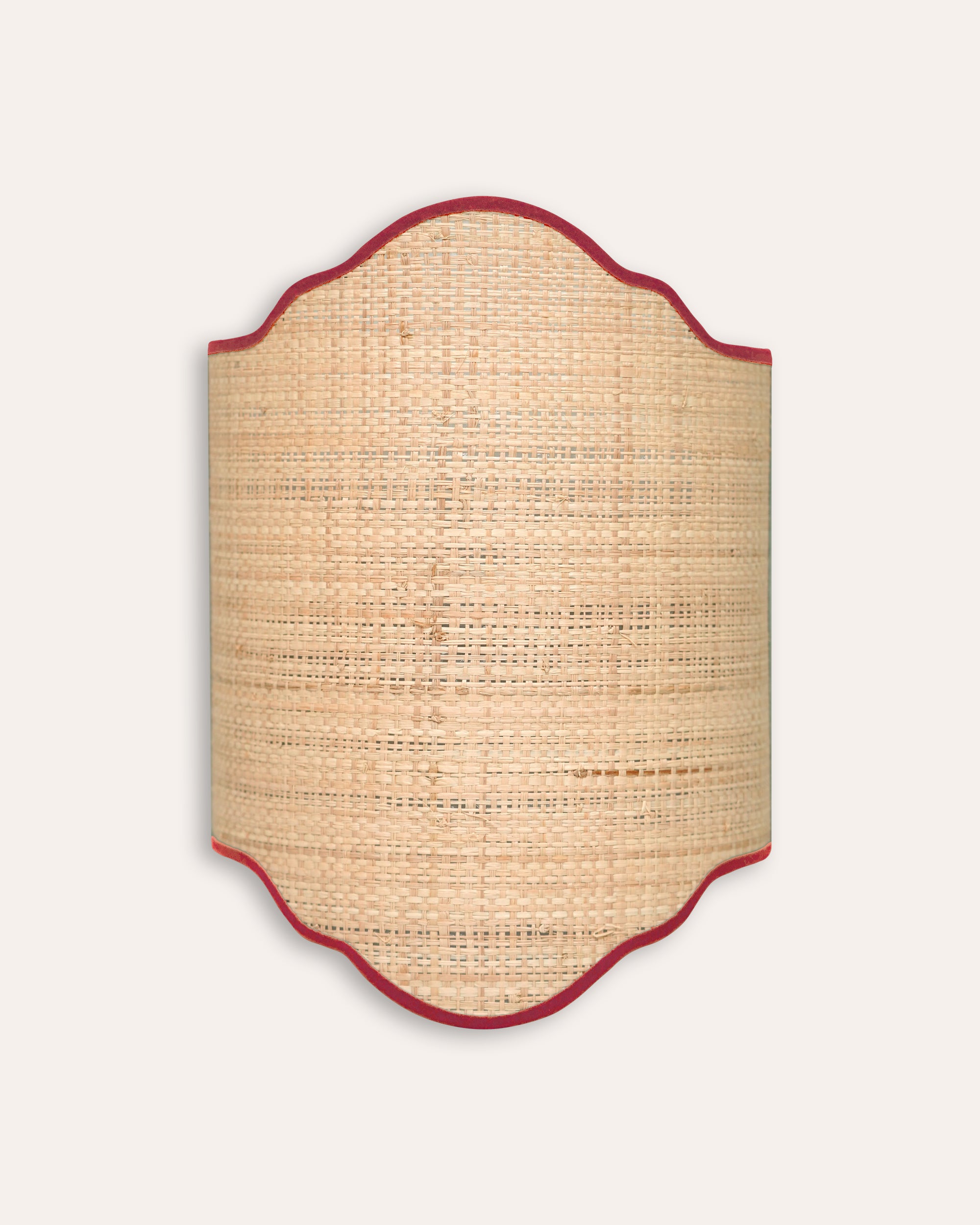 22cm Tedate Raffia Candle Shade - Russet Red