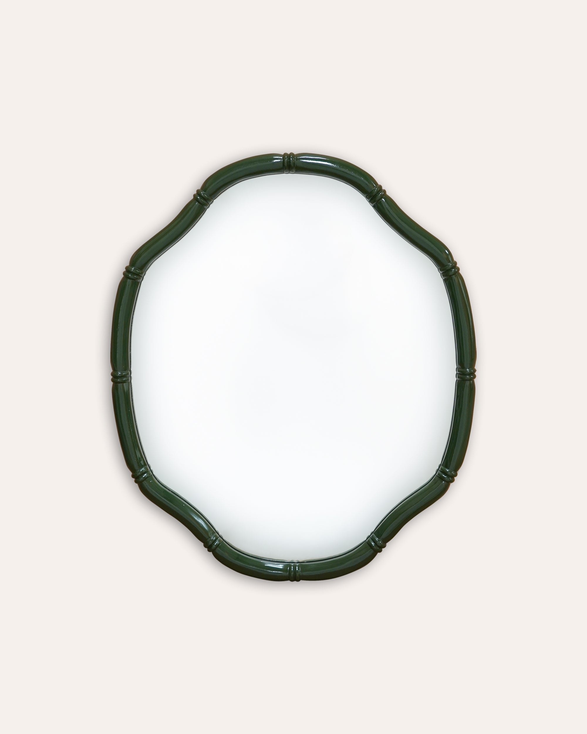 Shaped Column Mirror - Green