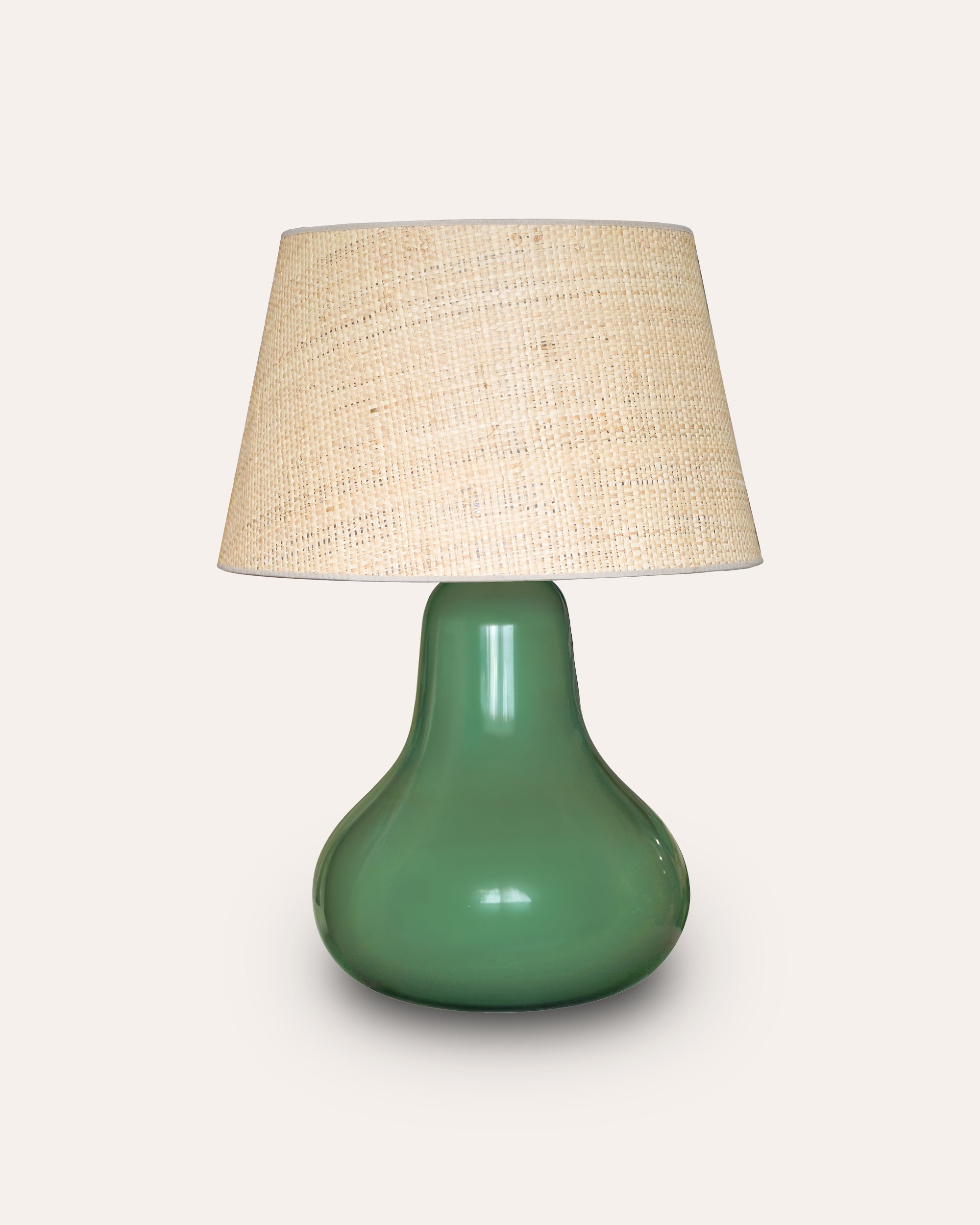 Nashpati Glass Table Lamp - Green