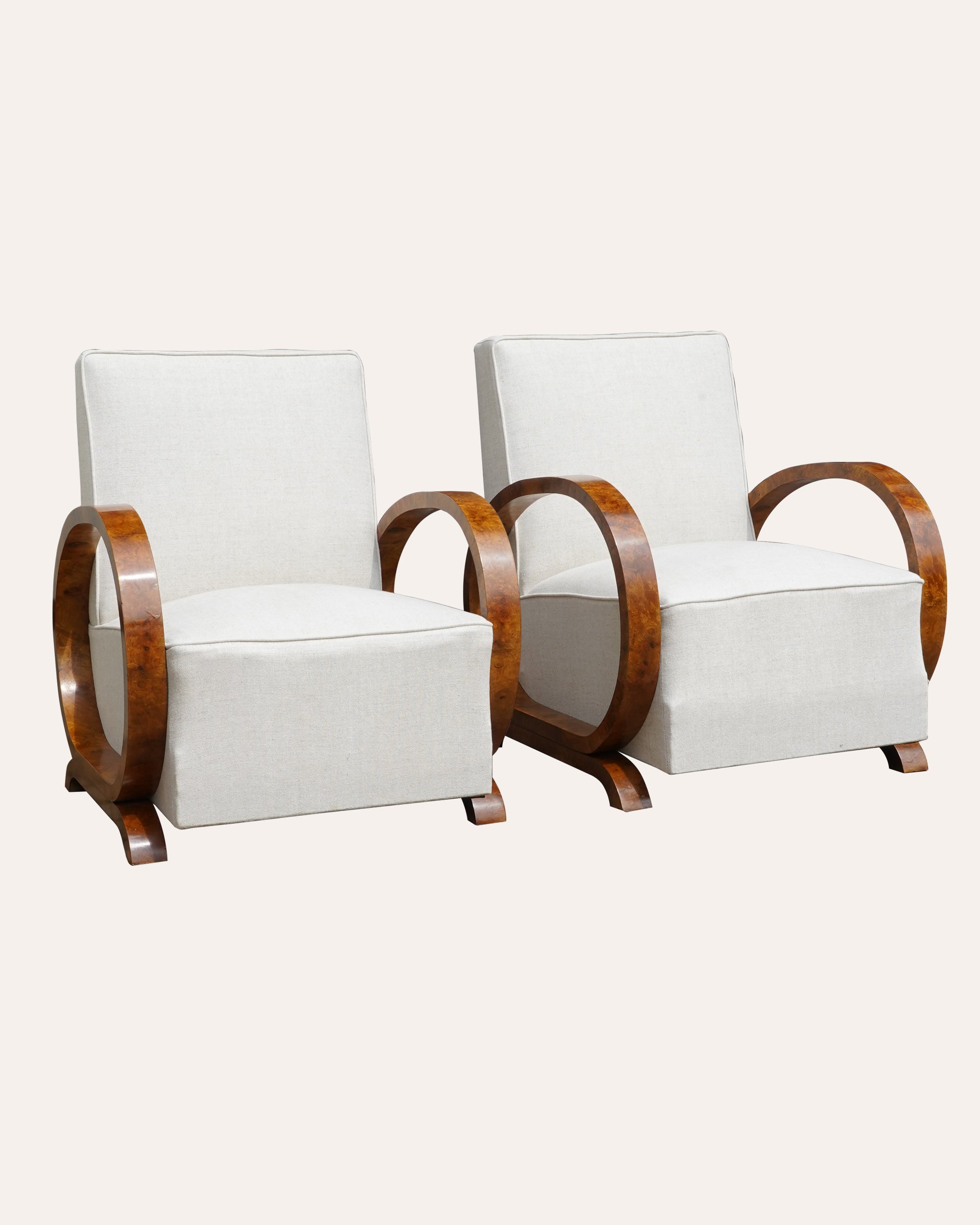 Pair Of Art Deco Armchairs