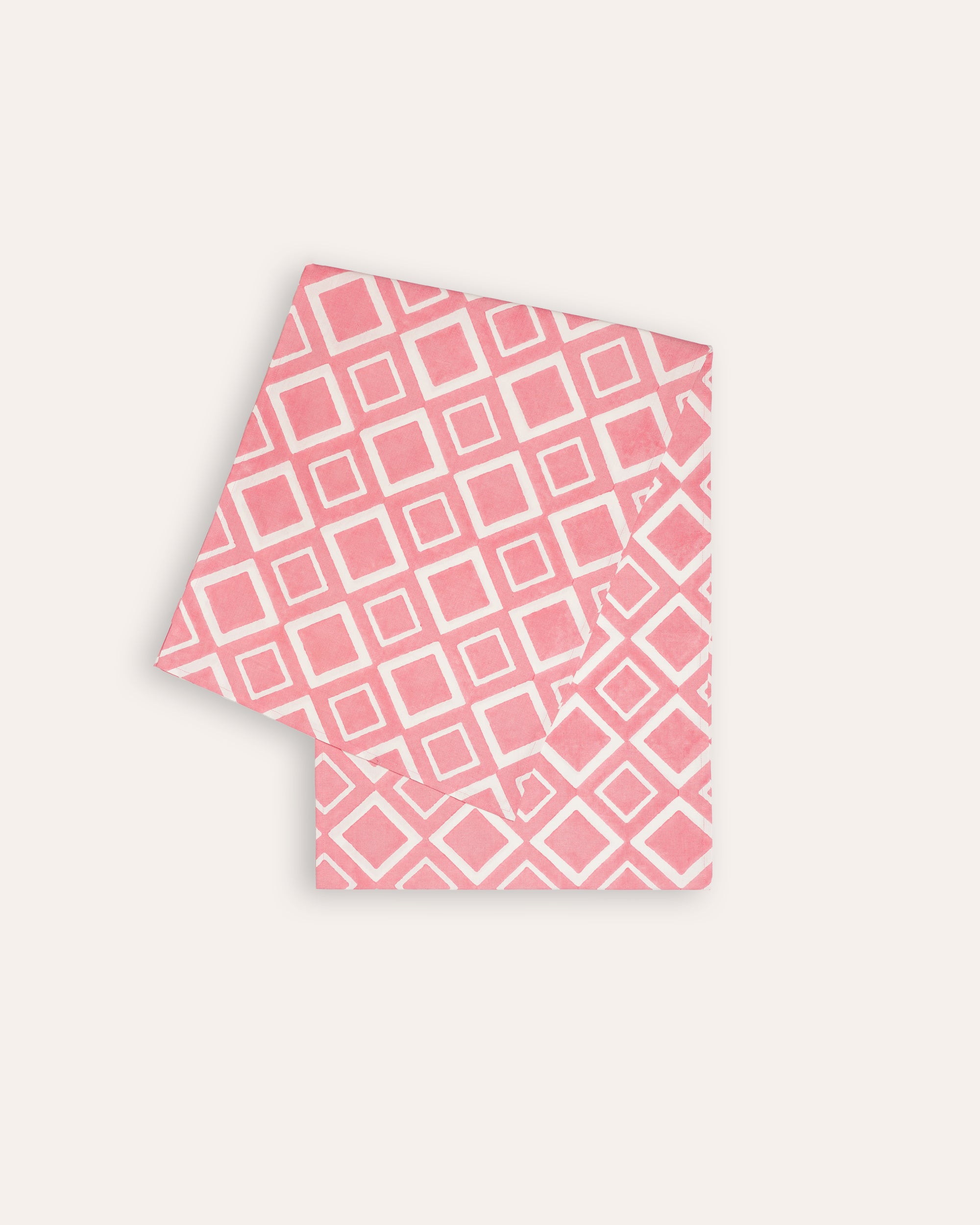 Aakaar Rhombus Table Runner - Pink