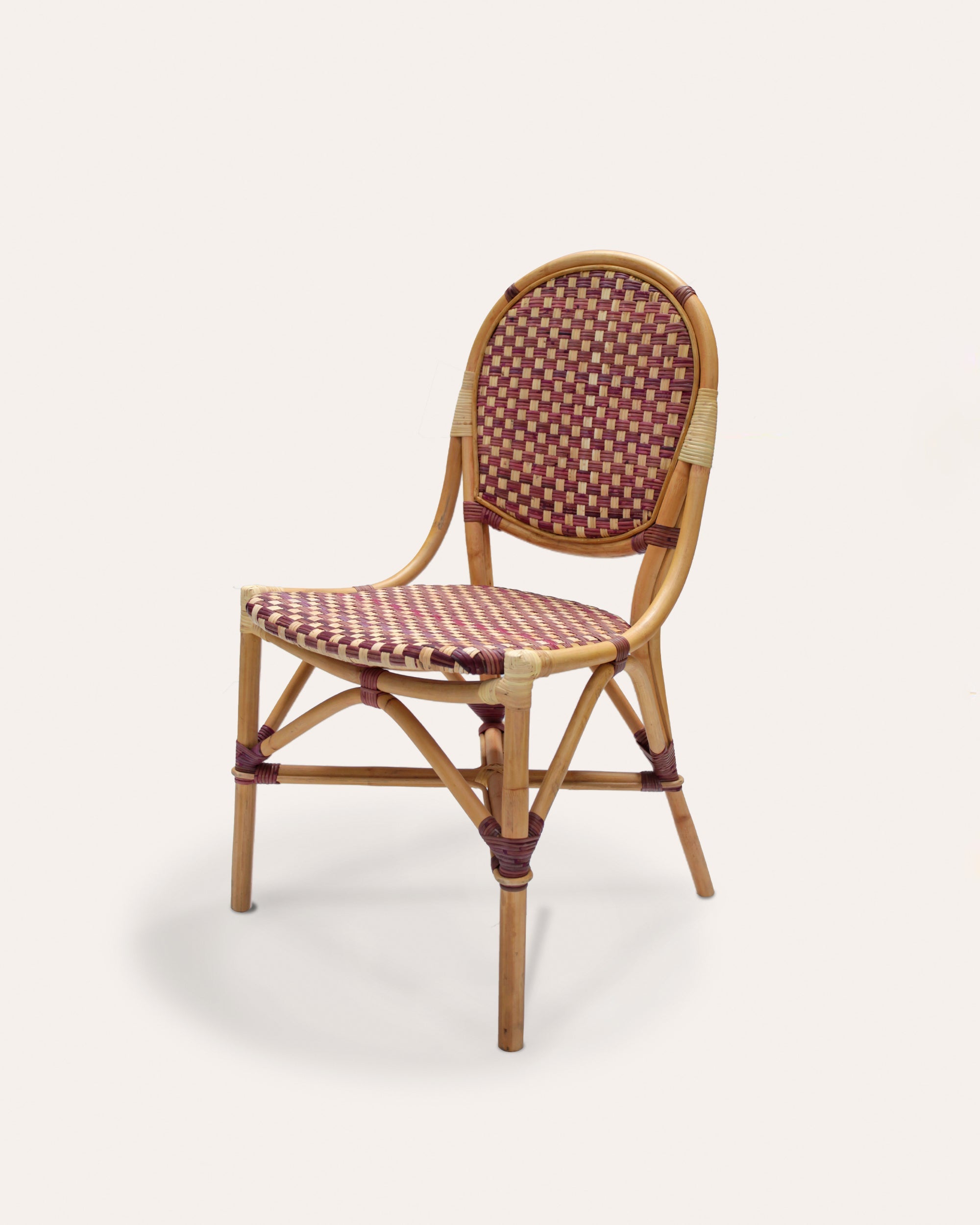 Rattan Dining Chair - Pink