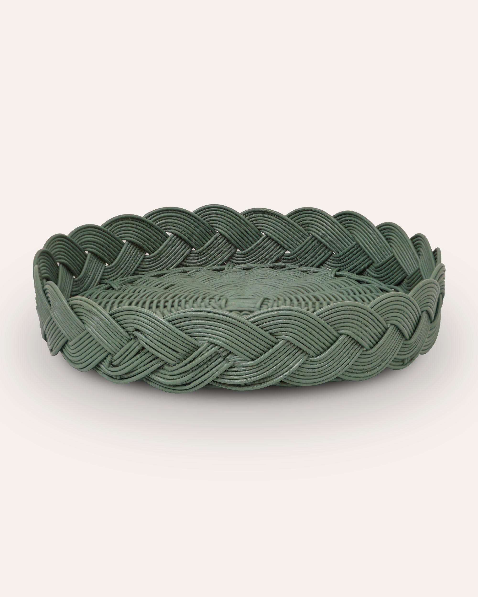 Plaited Woven Tray - Hedge Green