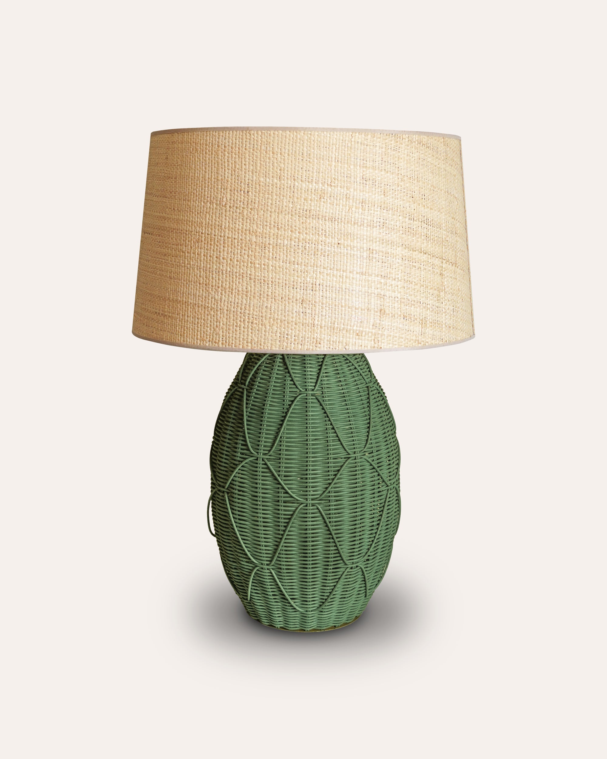 Chik Rattan Lamp Base - Green