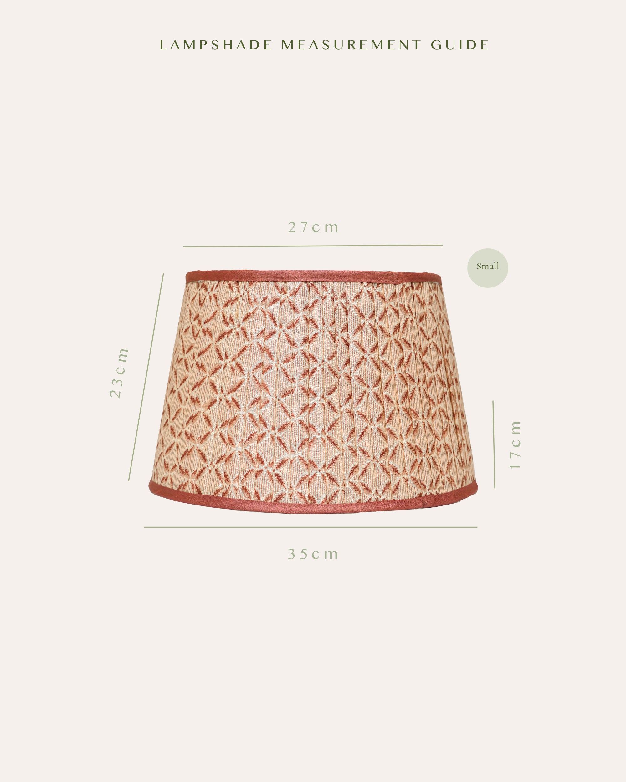 Trellis Pleated Silk Single Band Lampshade - Pink