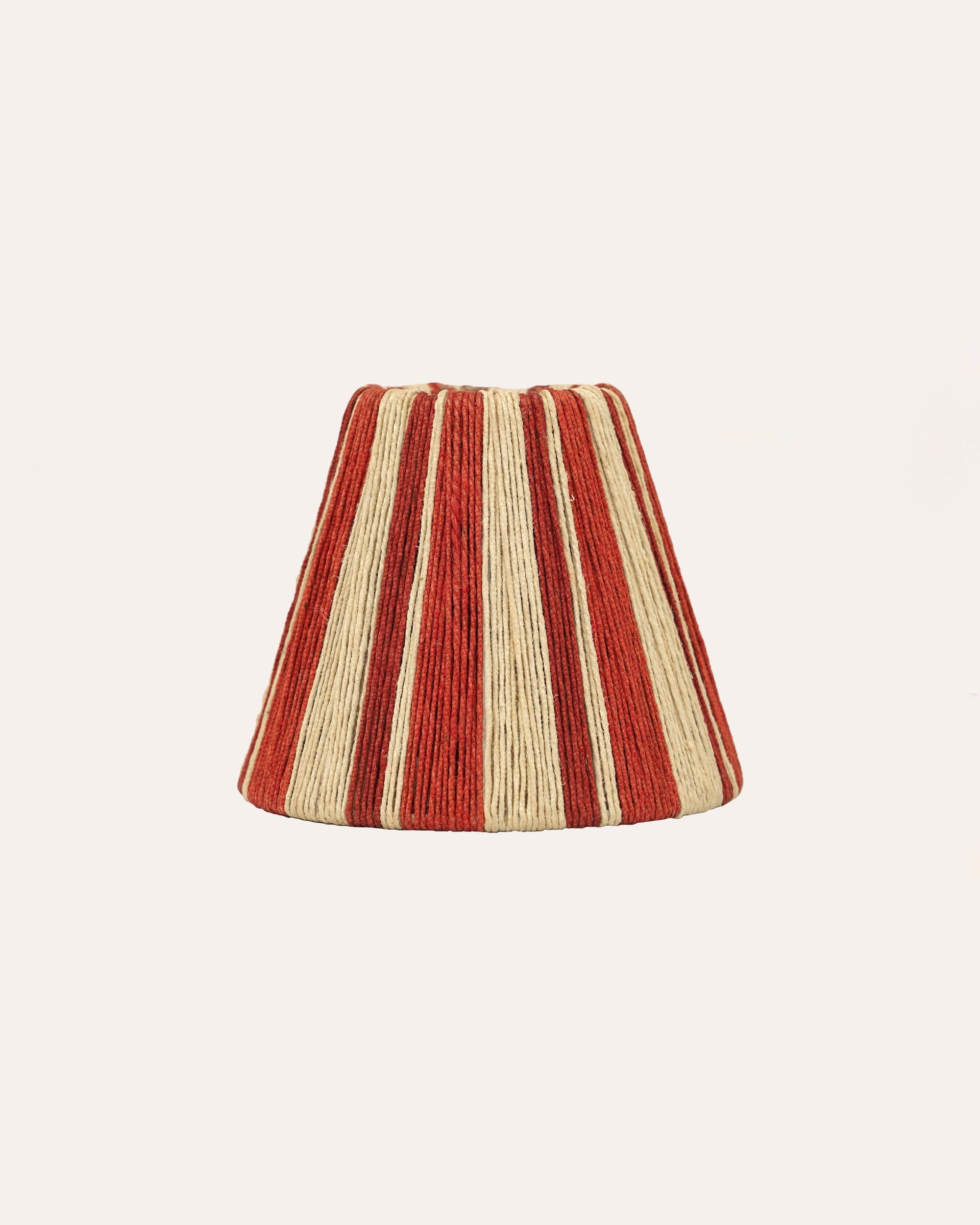 The Stripey String Candle Lampshade - The Red