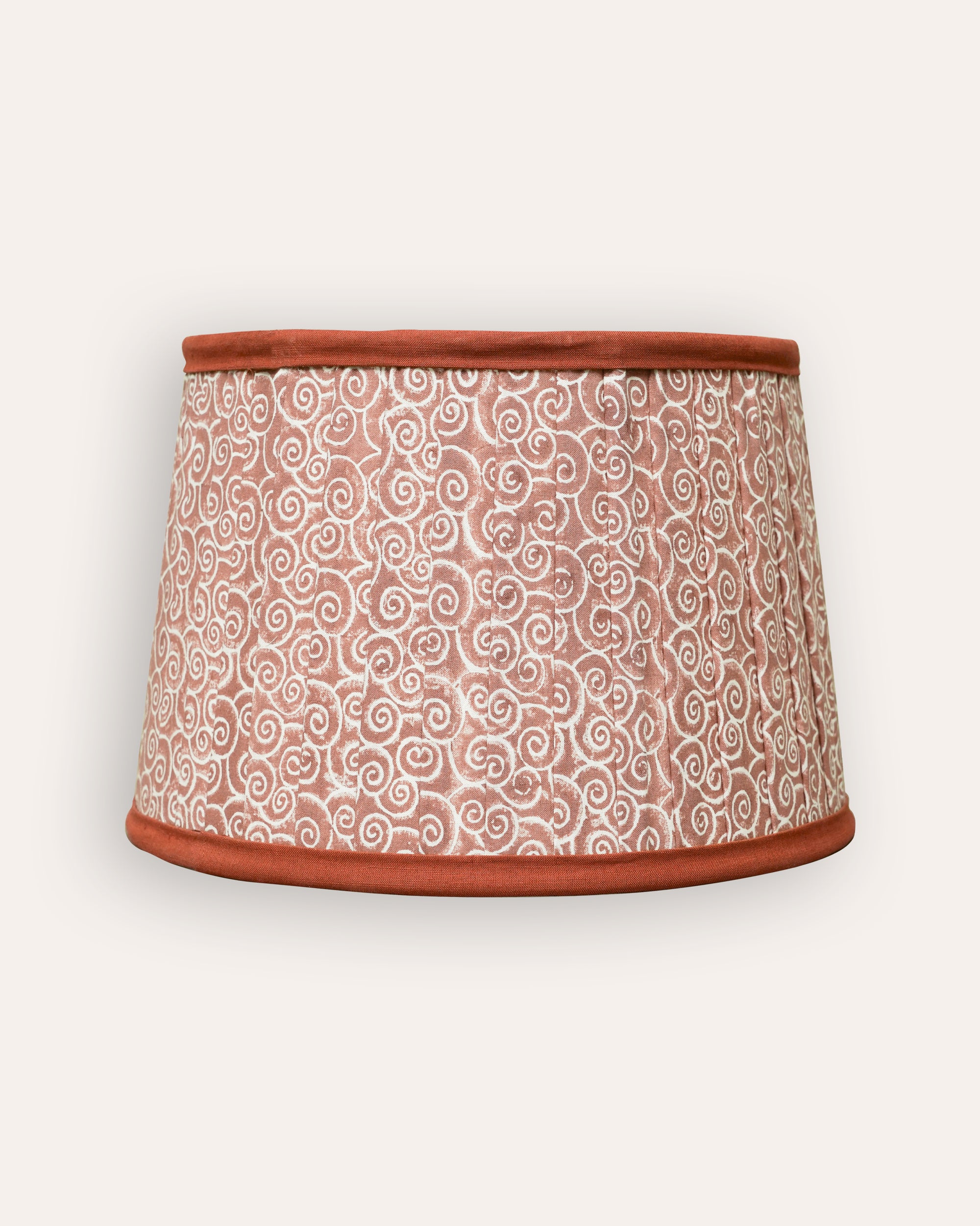 Remolino Swirl Print Pleated Lampshade - Pink