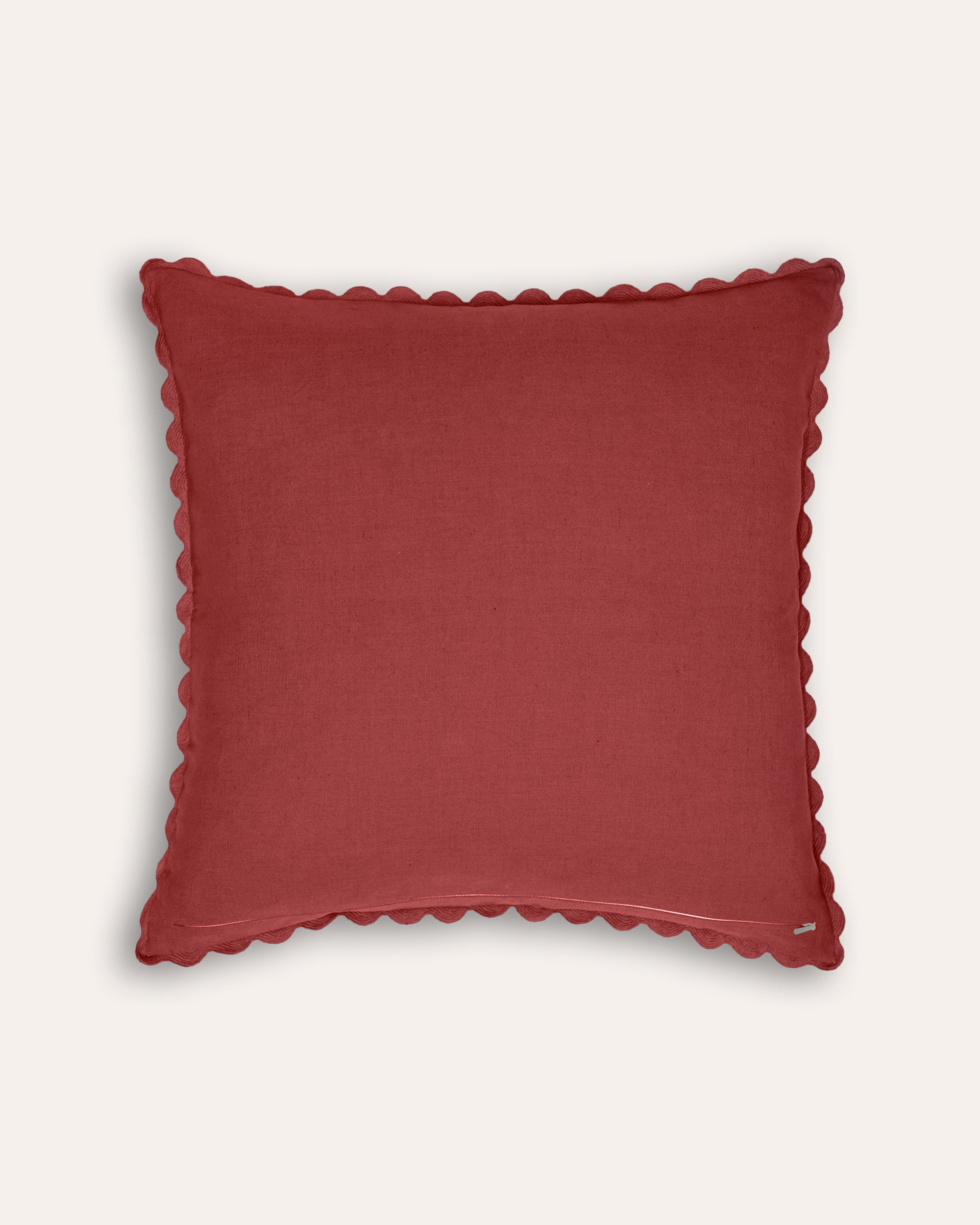 Rueda Tile Print Cushion - Red & Blue